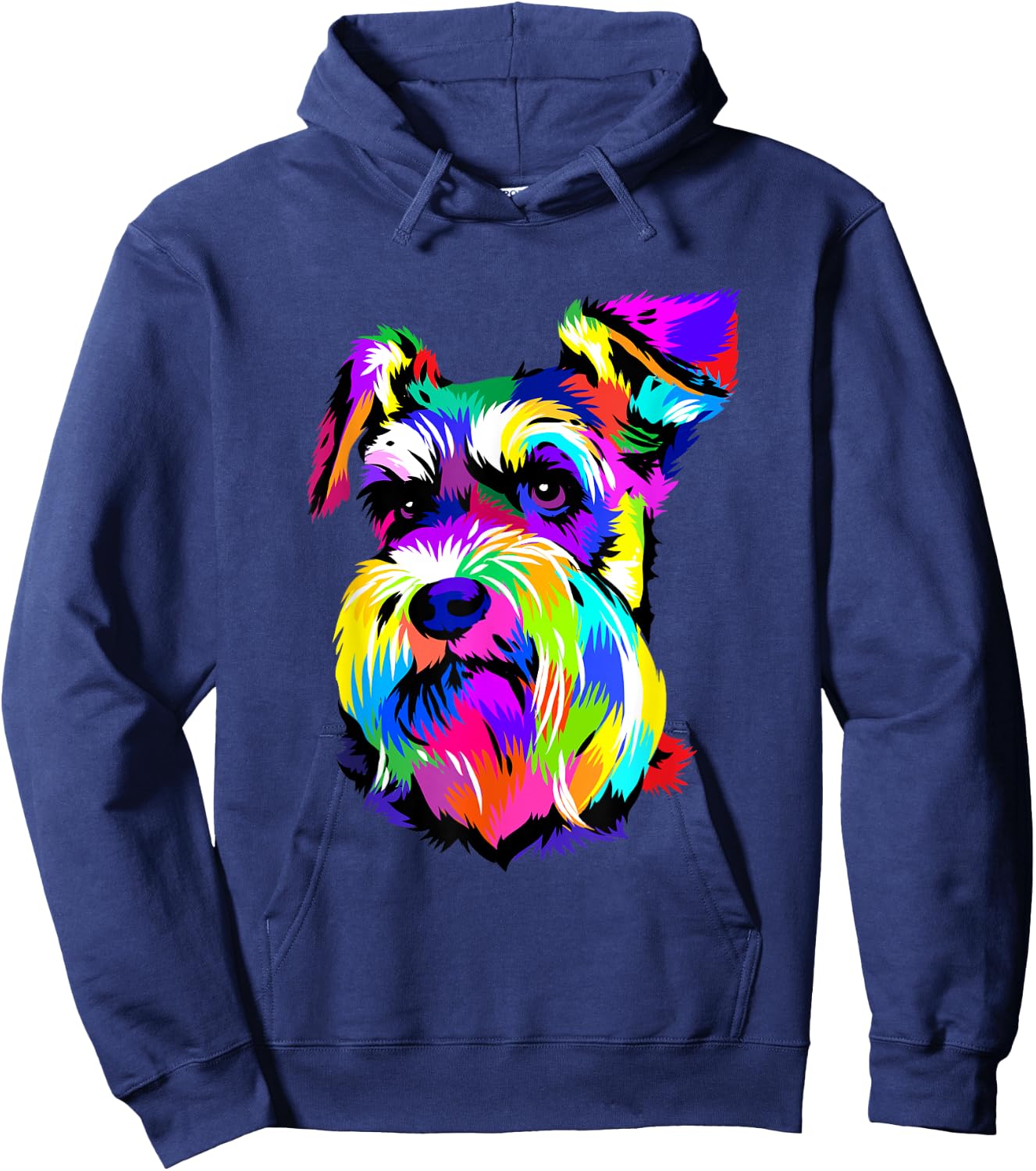 Miniature Schnauzer Pop Art Dog Mini Schnauzer Lover Hoodie - Hoodie | Navy