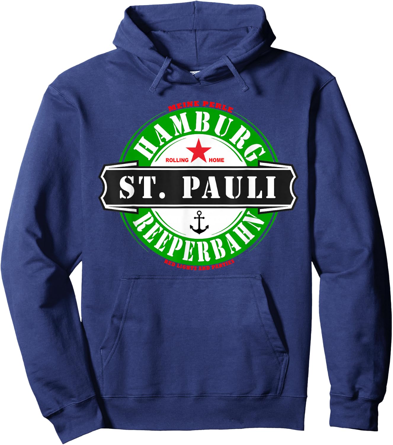 Hamburg Reeperbahn St. Pauli Party Kiez Stag Night Hoodie - Hoodie | Navy