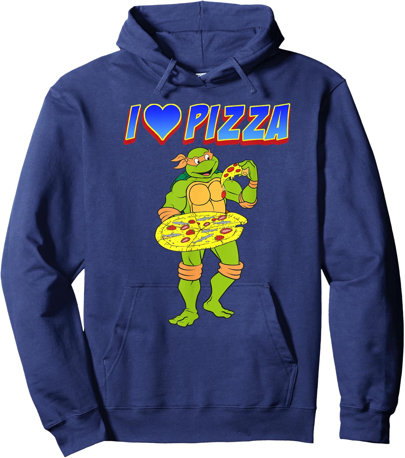 Michelangelo - I Love Pizza Hoodie - Hoodie | Navy