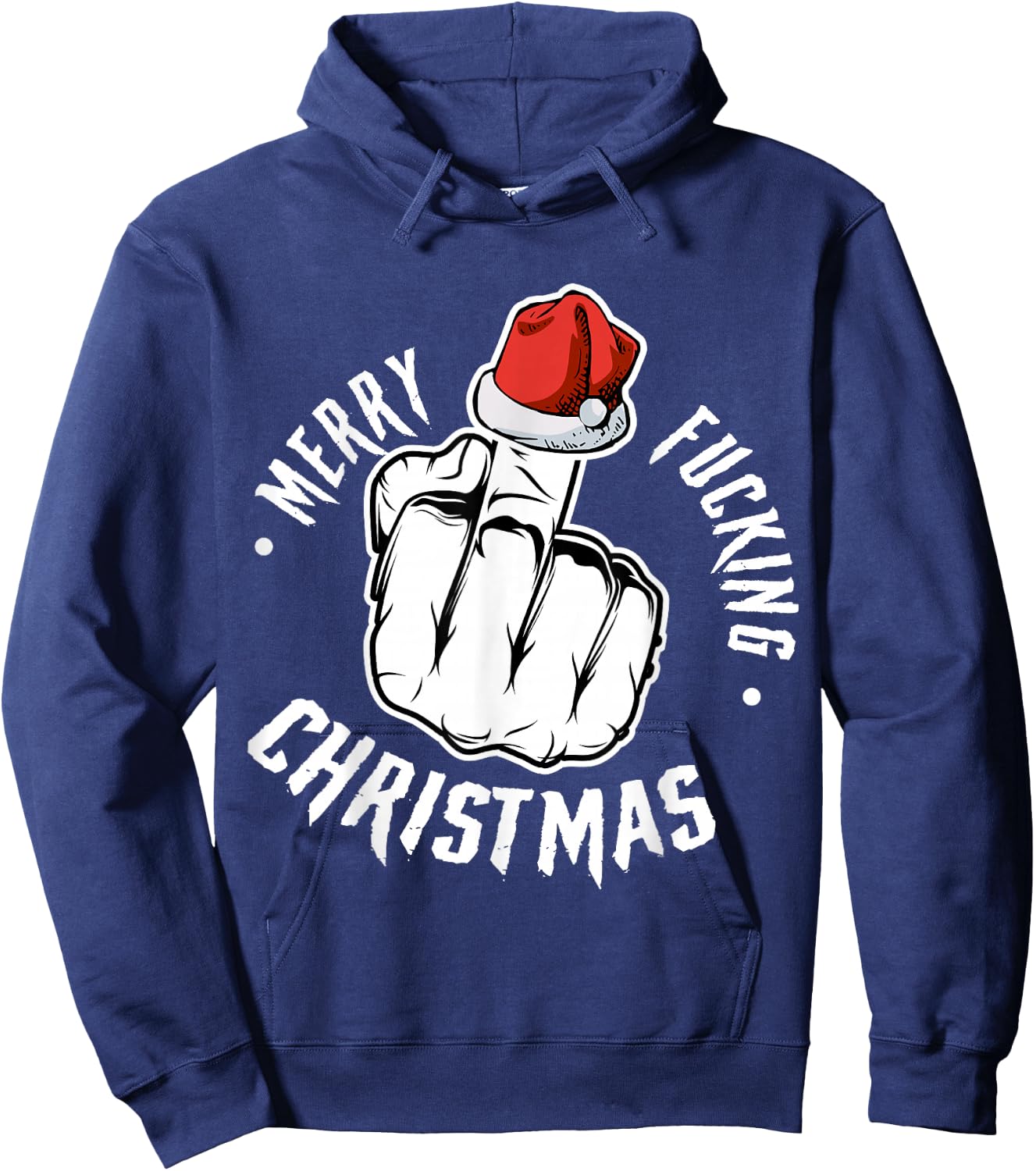 Merry Fucking Christmas Inappropriate Men Adult Funny Xmas Hoodie - Hoodie | Navy