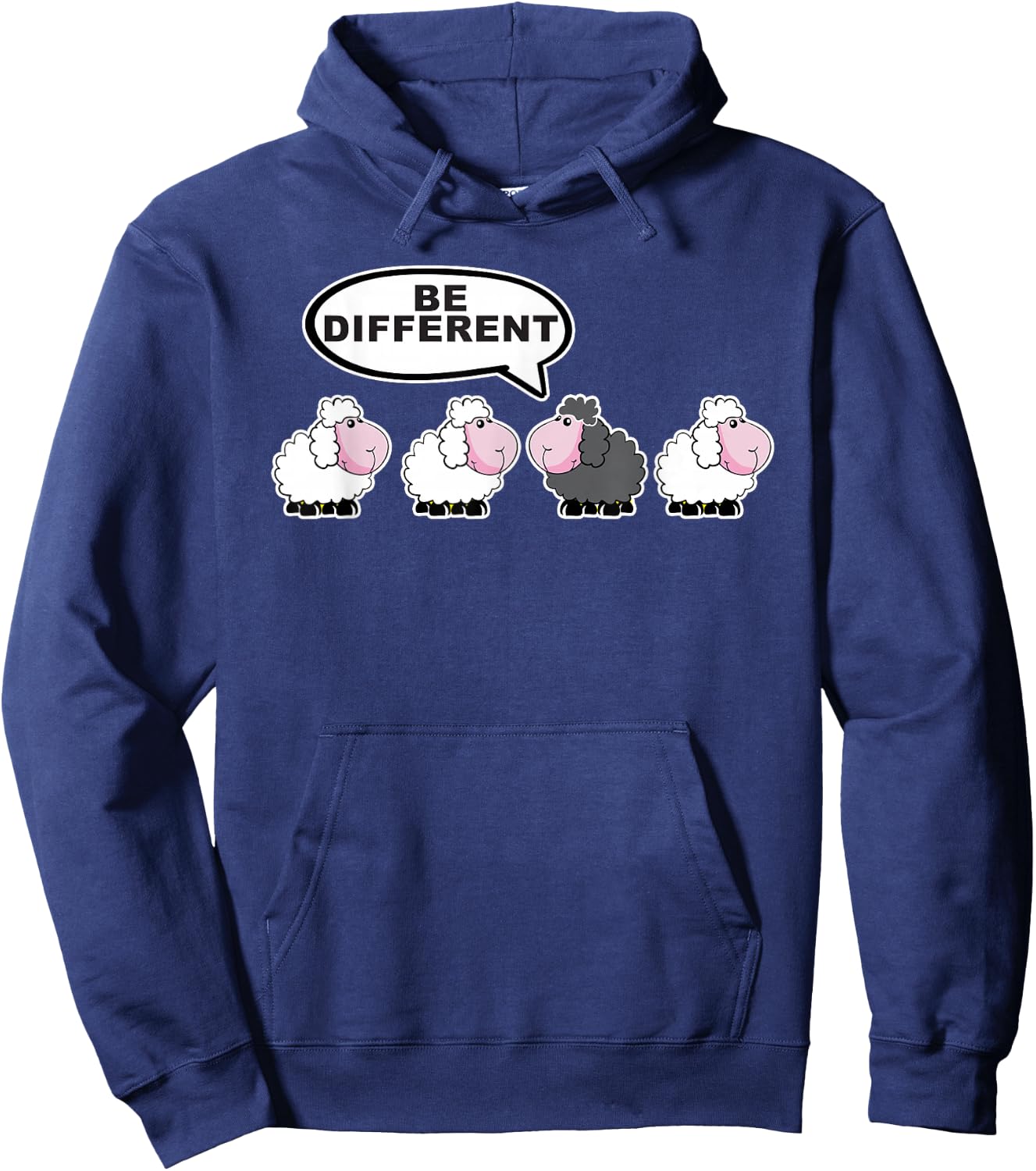 Be Different Funny Black Sheep Hoodie - Hoodie | Navy