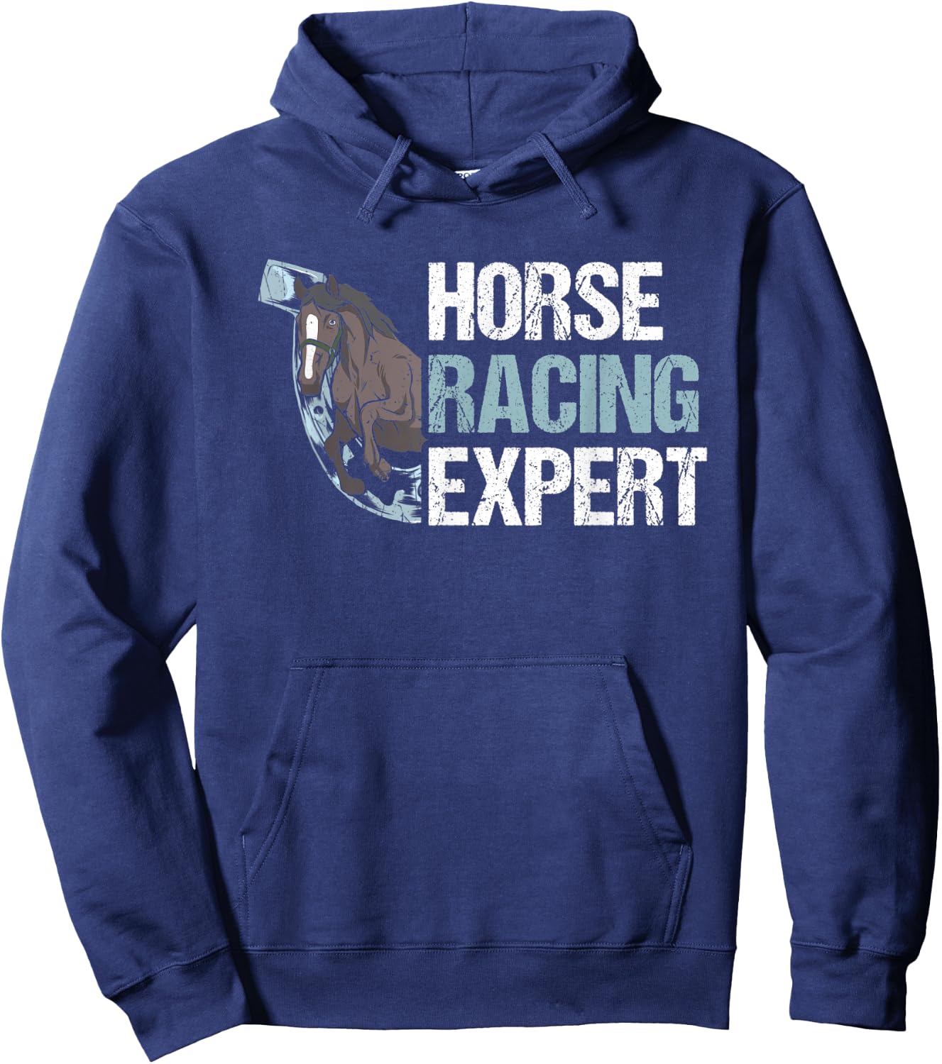 Funny Horse Racing Expert Derby Equestrian Design Hoodie - Hoodie | Navy