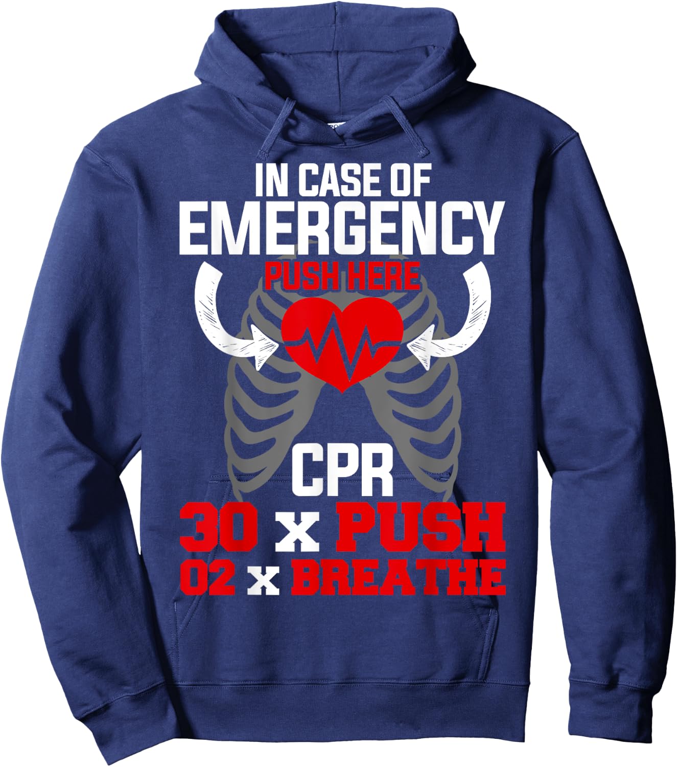 Funny CPR Instructor First Aid for Nurses CPR Instructor Hoodie - Hoodie | Navy