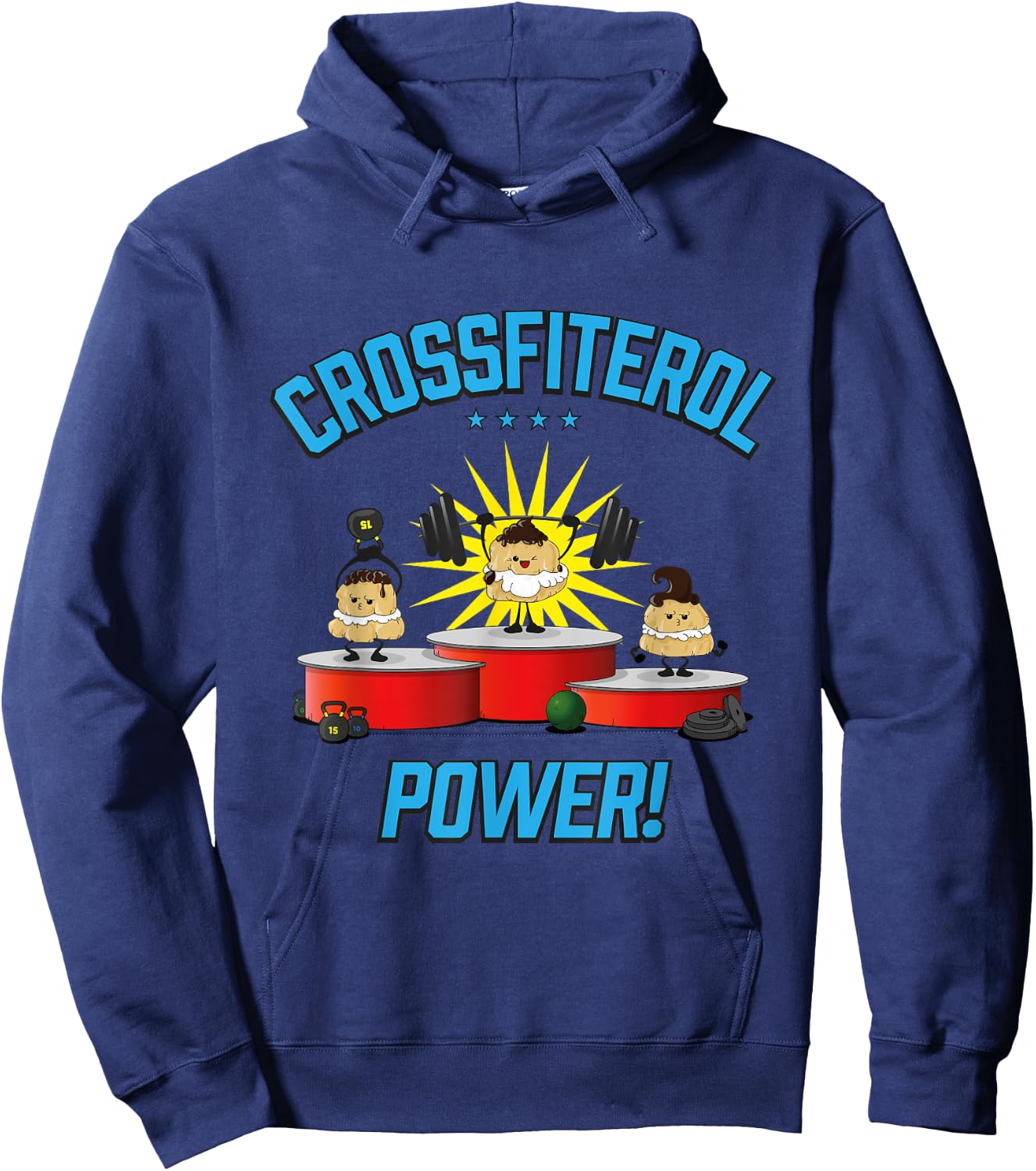 Crossfiterol Power! - Profiterol Crossfit Fun Hoodie - Hoodie | Navy