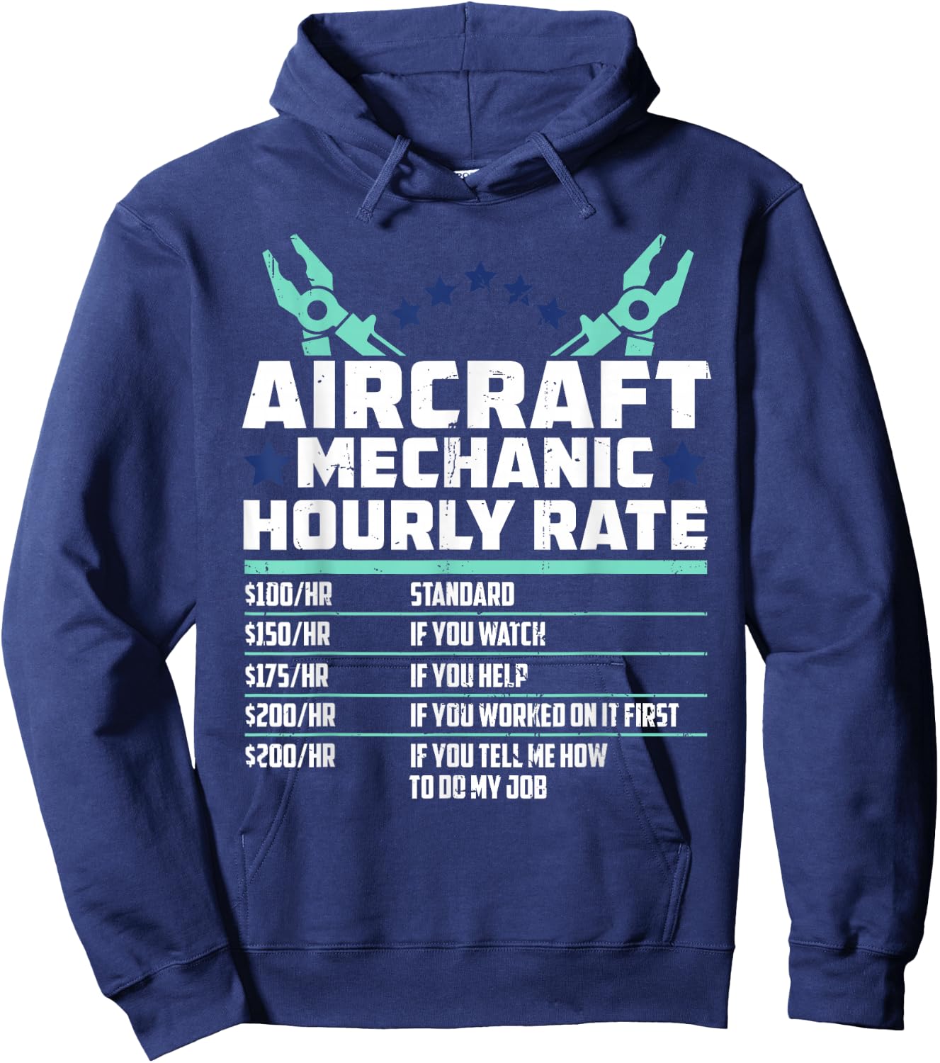 Aeroplane Mechanic Aircraft Construction - Aeroplane Technician Hoodie - Hoodie | Navy