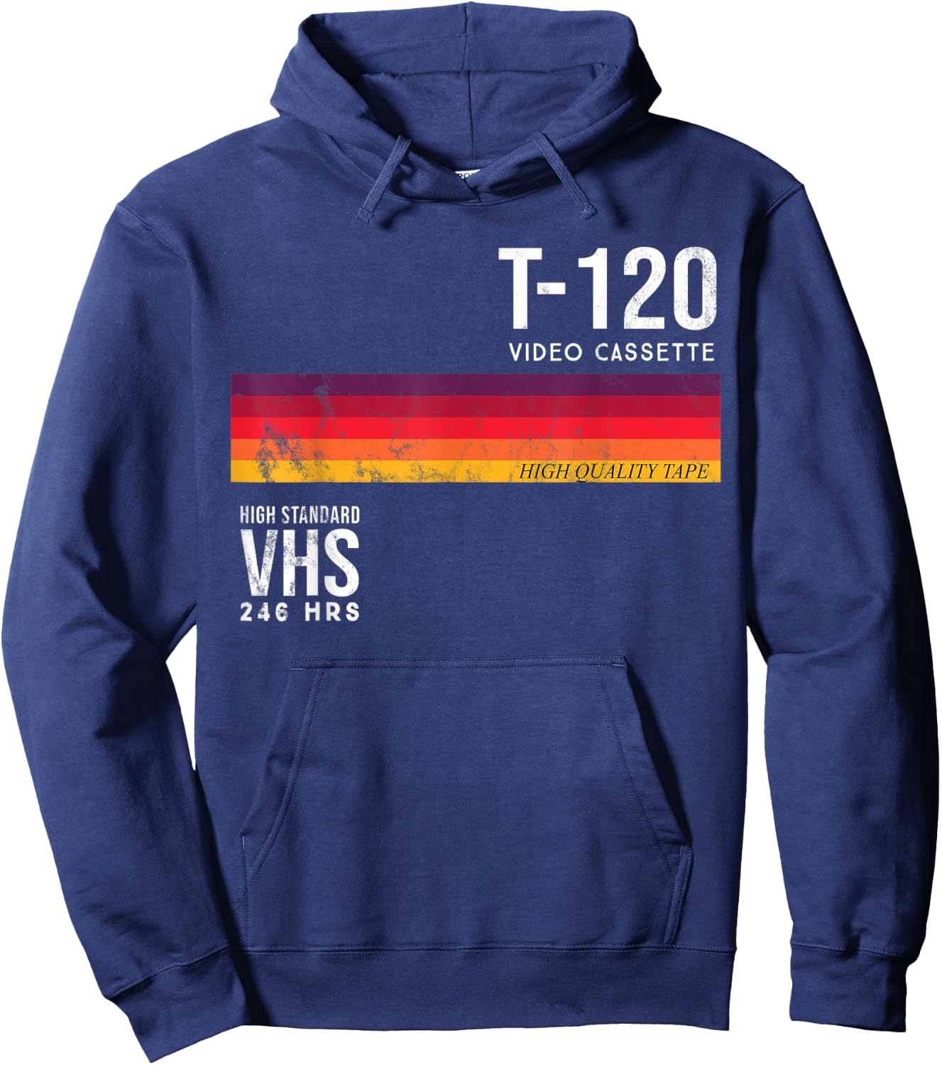 Vintage 80s Video Cassette Tape VHS Hoodie - Hoodie | Navy