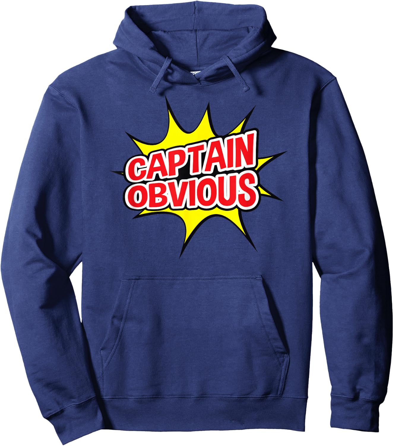Captain Obvious Superhero Pow Punch Hoodie - Hoodie | Navy