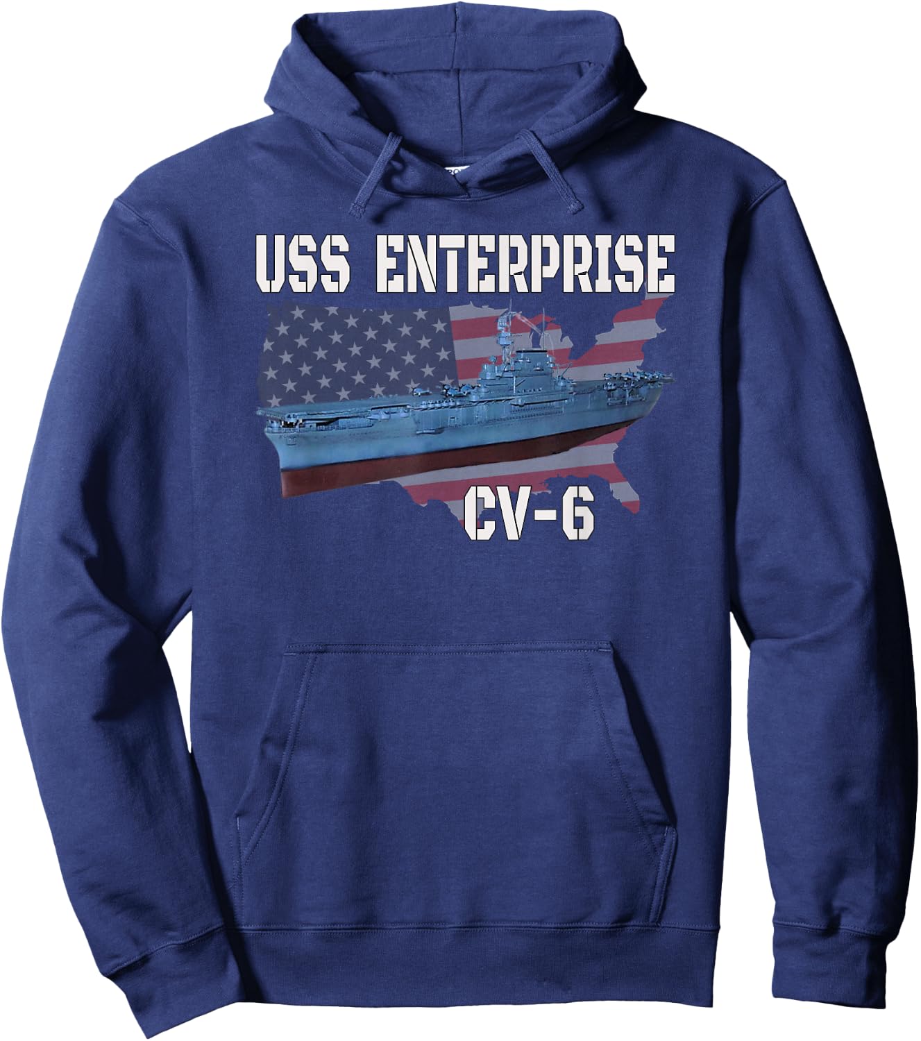 USS Enterprise CV-6 Aircraft Carrier Veterans Day Father Day Hoodie - Hoodie | Navy