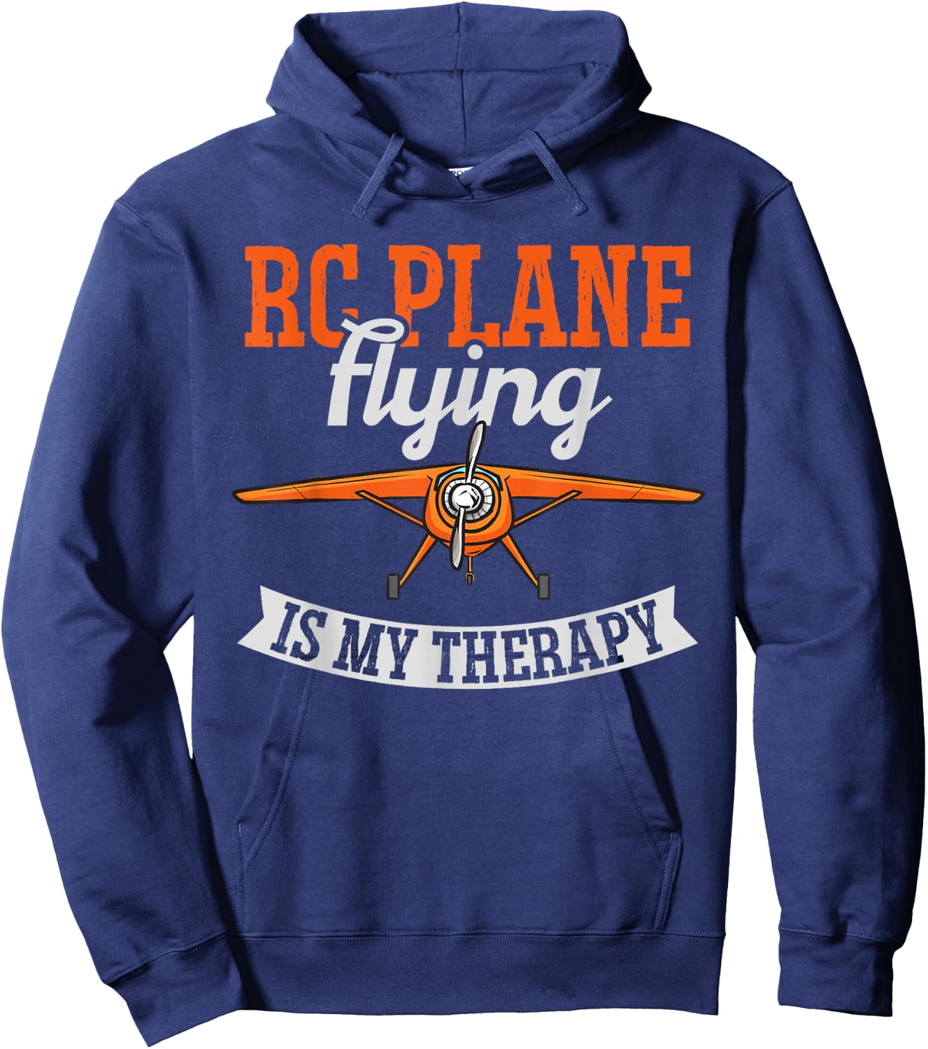 RC Plane Flying Is My Therapy Radio Controlled Airplane Hoodie - Hoodie | Navy