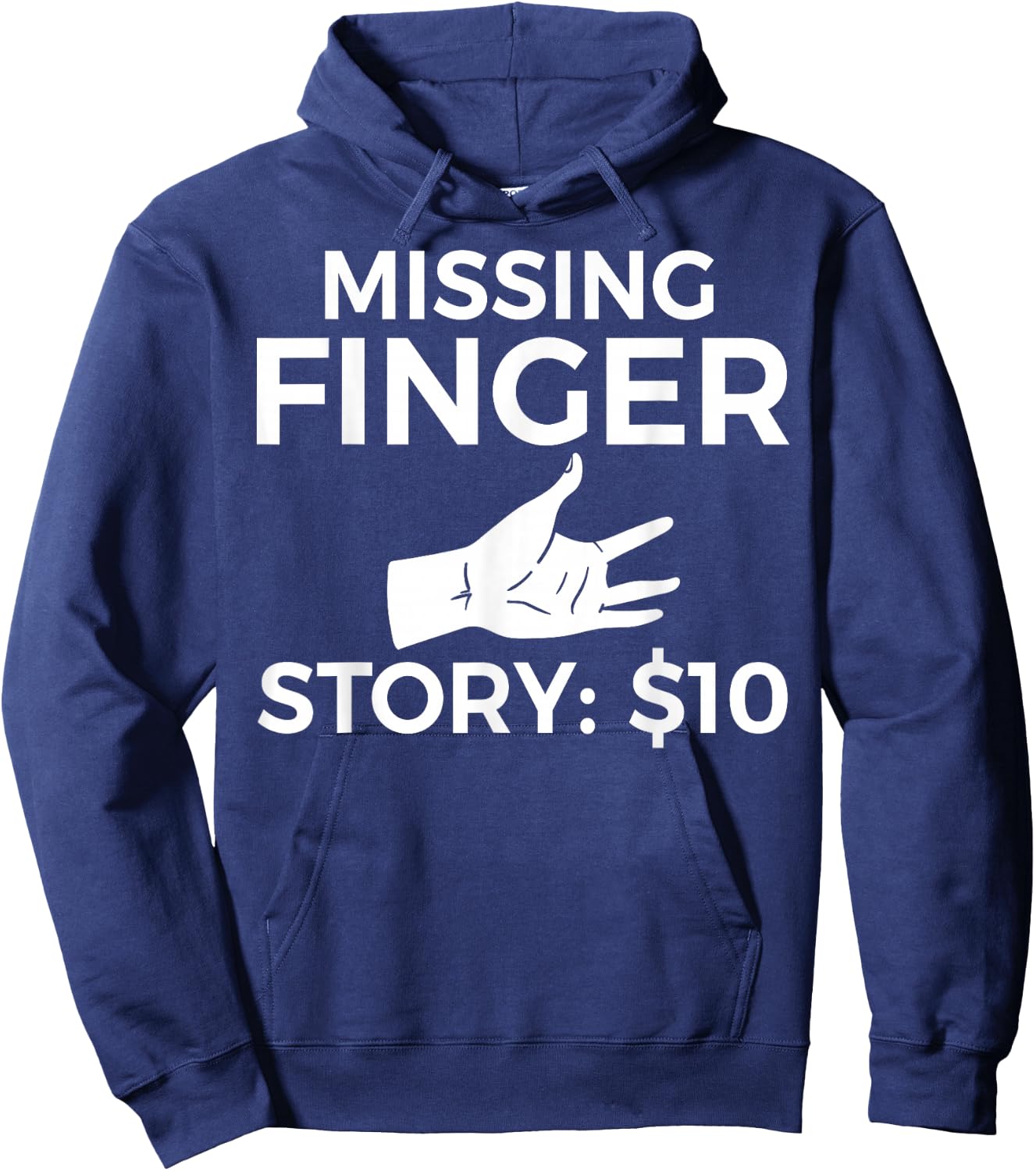 Missing Finger Prosthetic Amputation Recovery Hoodie - Hoodie | Navy