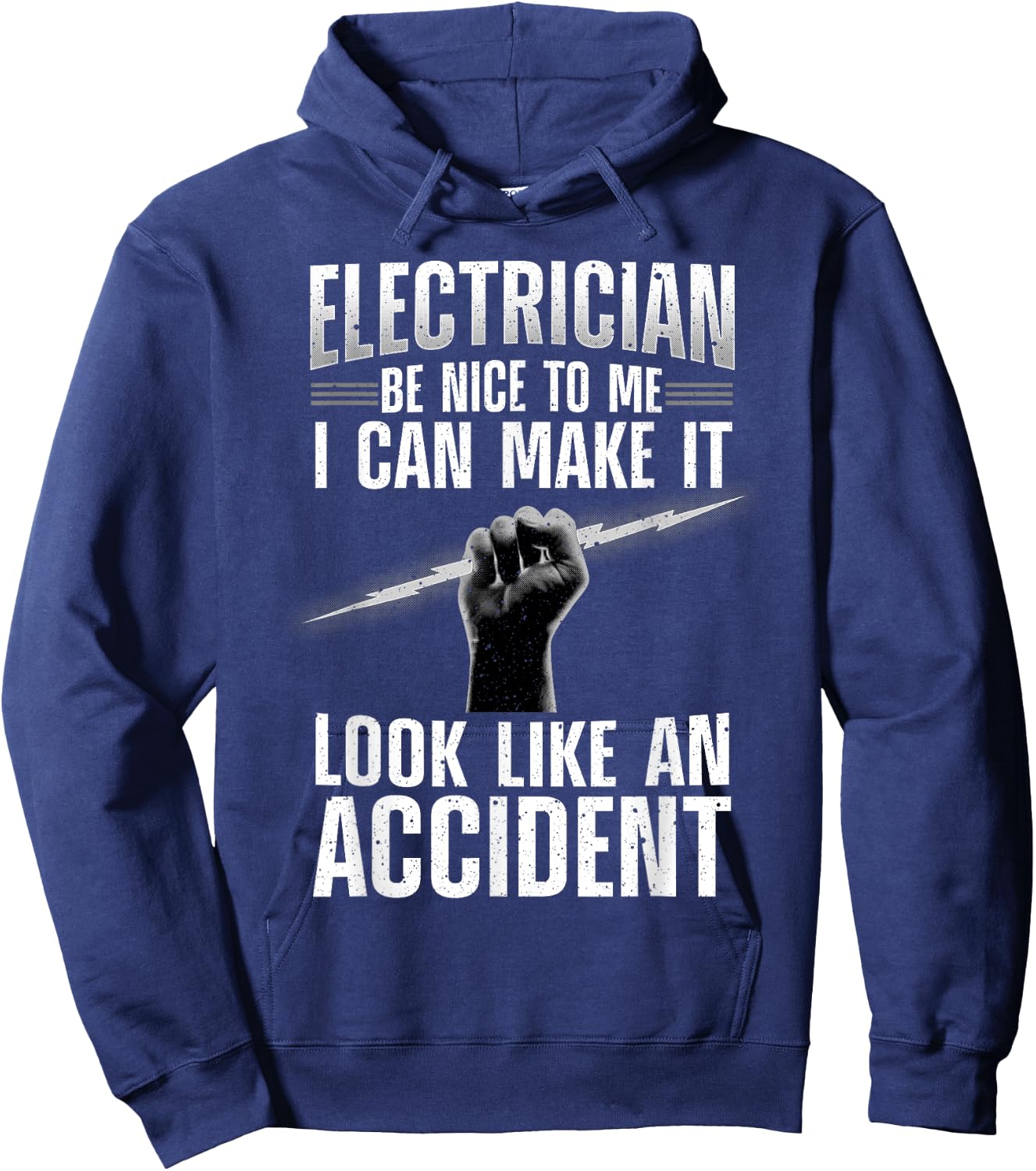 Funny Electrician Art Women Professional Electrician Hoodie - Hoodie | Navy