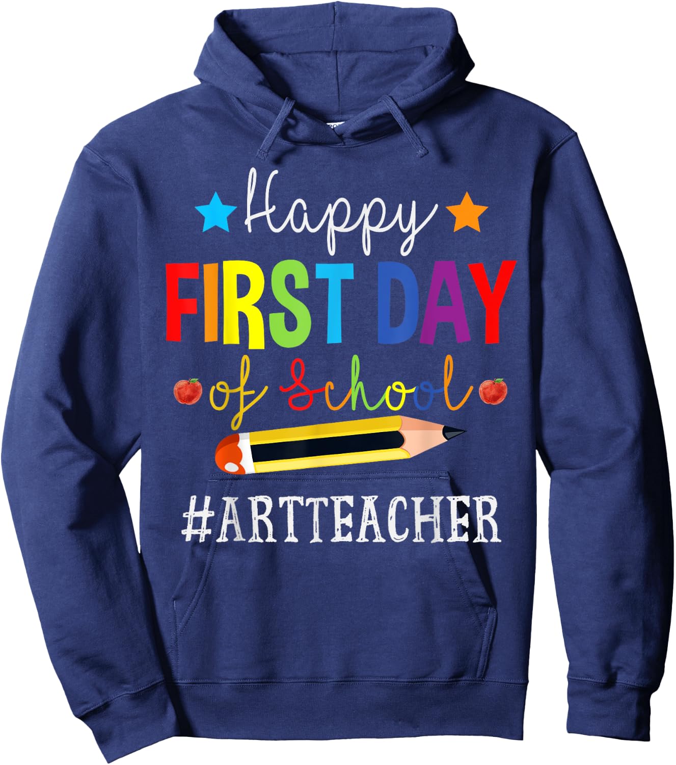 Art Teacher Squad Happy 1st Day Of School Back to School Women Kids Hoodie - Hoodie | Navy