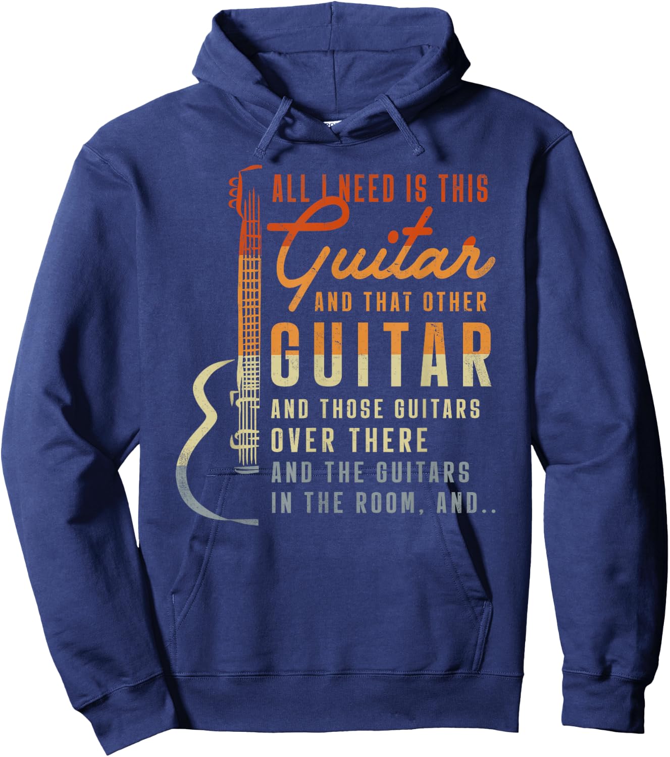 All I Need is This Guitar Player Gifts Guitarist Music Band Small Hoodie - Hoodie | Navy