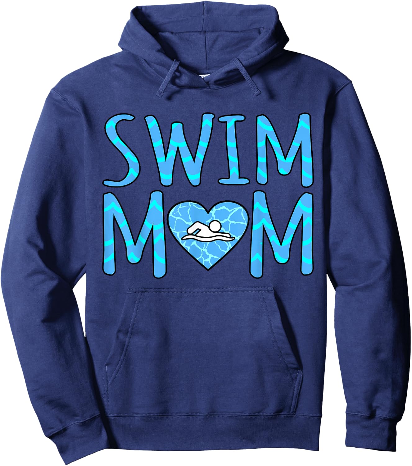 Swim Mom Funny Swimmer Swimming Coach Girls Women Graphic Hoodie - Hoodie | Navy