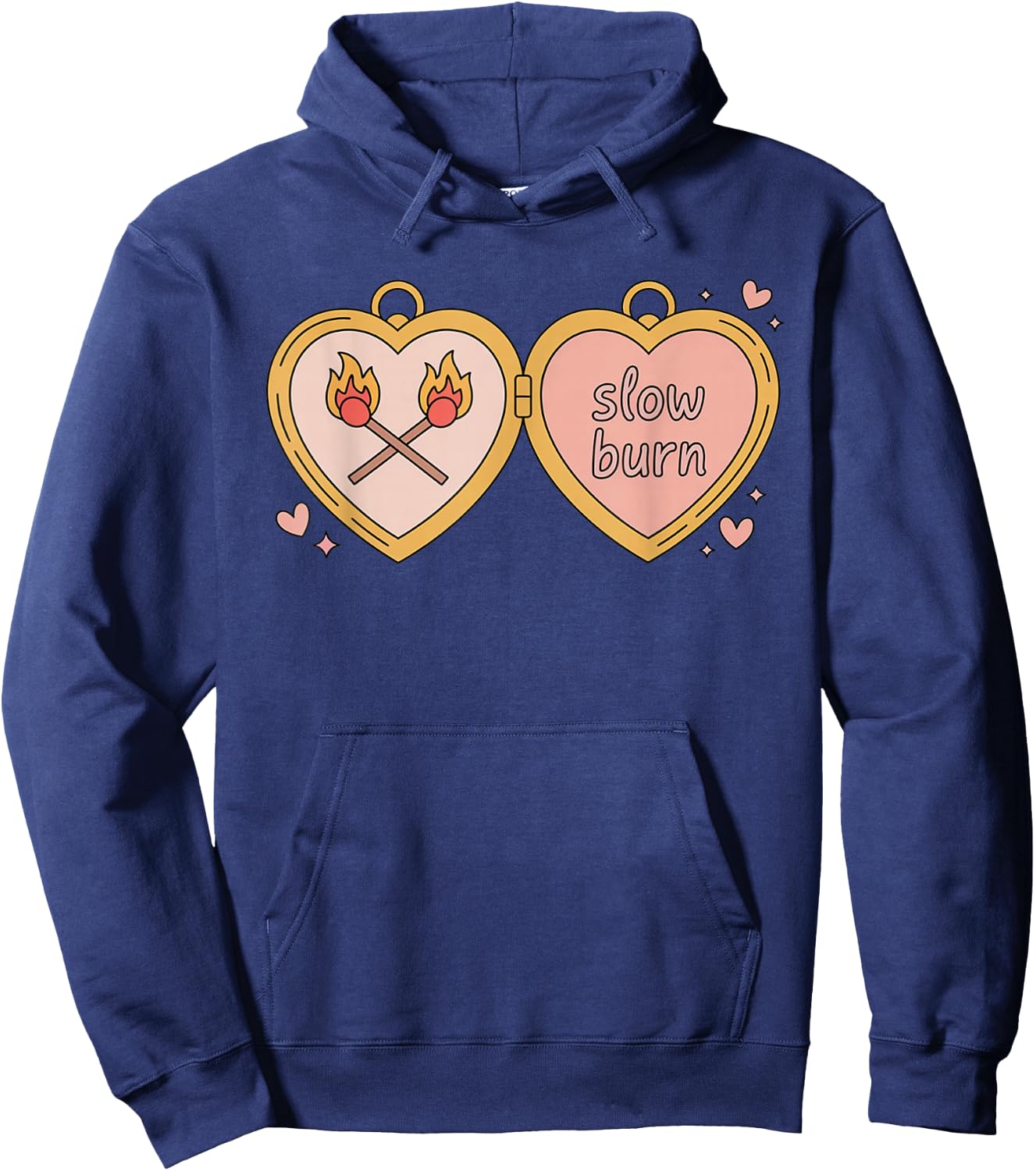 Slow Burn Romance Book Lover Hoodie - Hoodie | Navy