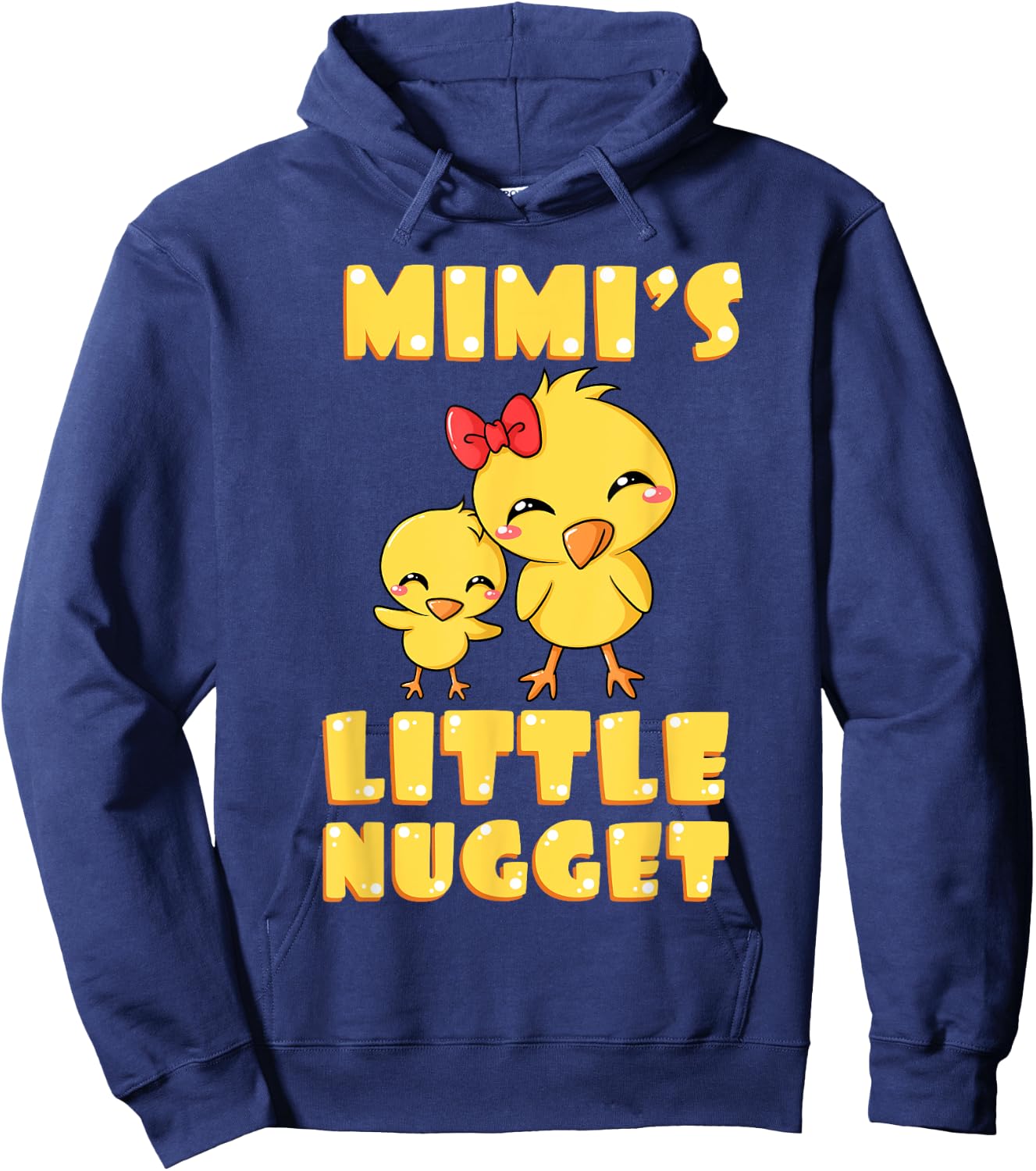 Mimi's Little Nugget Chicken Lover Grandma Mother's Day Hoodie - Hoodie | Navy