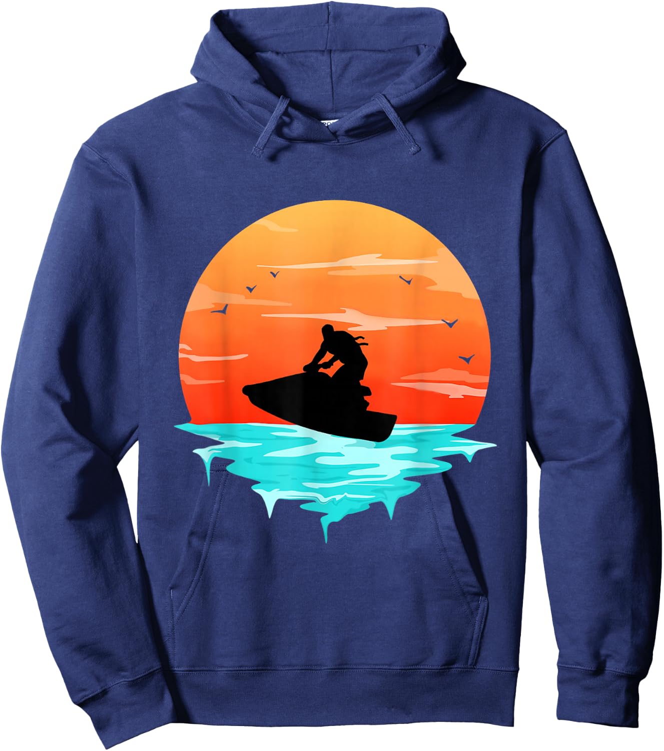 Jetski Seadoo Swimmer Watersports Jetskiing Racing Jet Ski Hoodie - Hoodie | Navy
