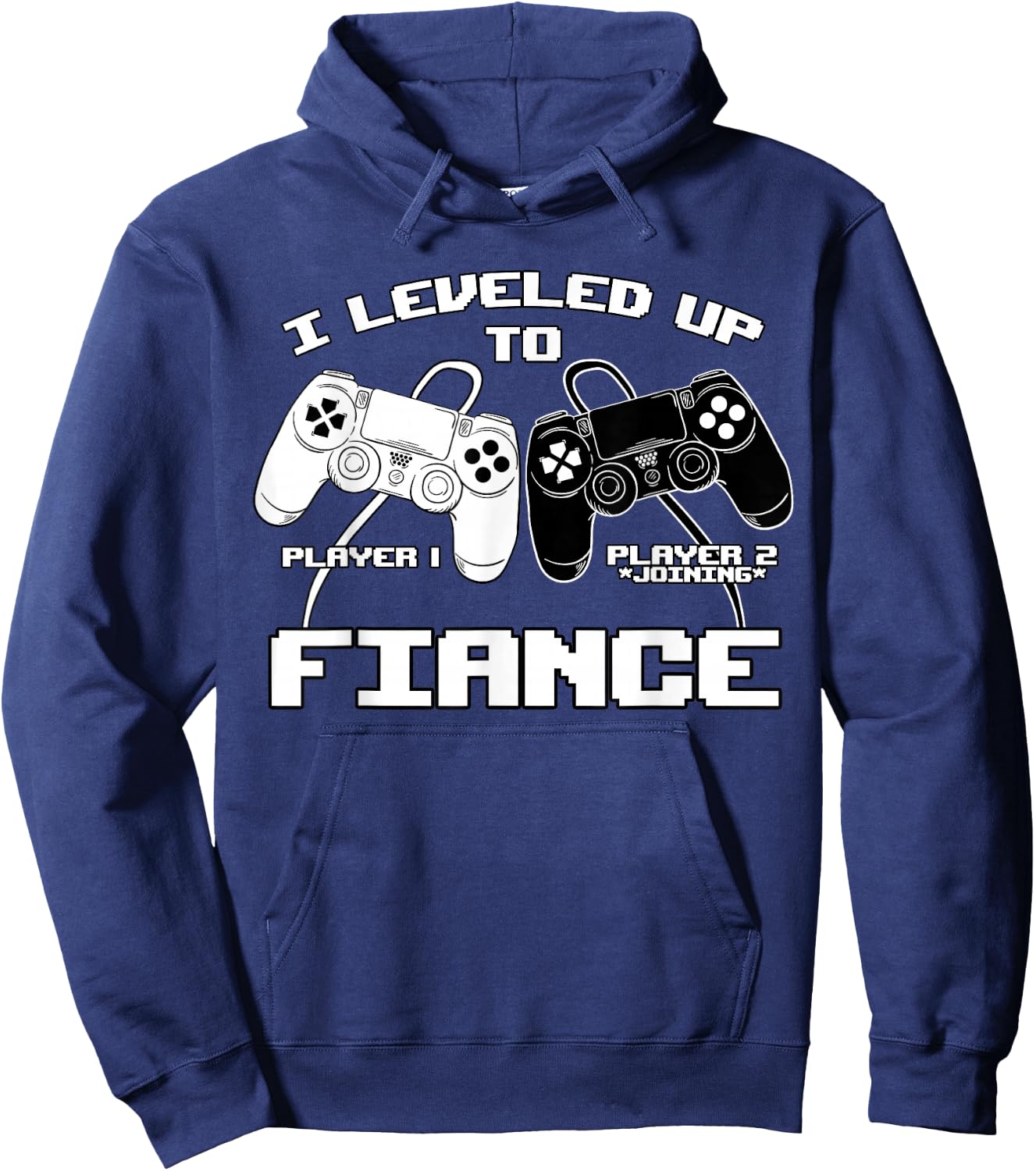 I Leveled Up To Fiance Gaming Baby Gender Announcement Hoodie - Hoodie | Navy