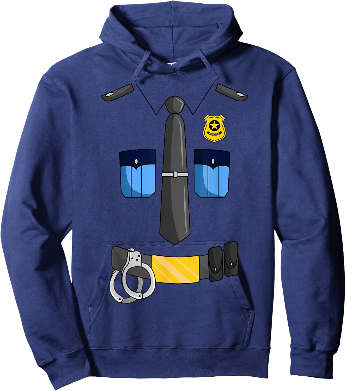 Police Officer Costume Policeman Cop Sheriff Halloween Hoodie - Hoodie | Navy