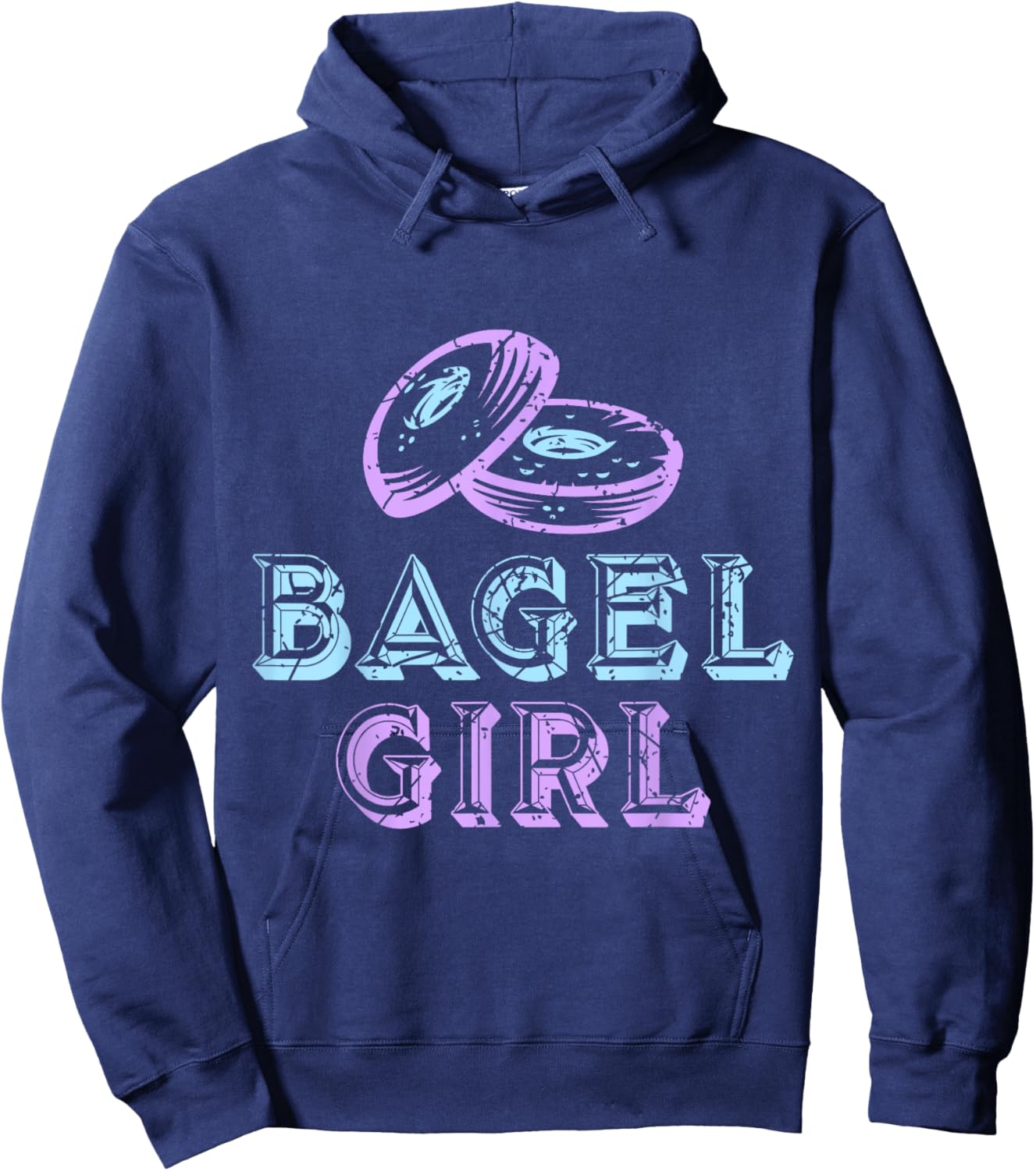 Bagel Girl Funny Bagel Lover Costume Gift Hoodie - Hoodie | Navy