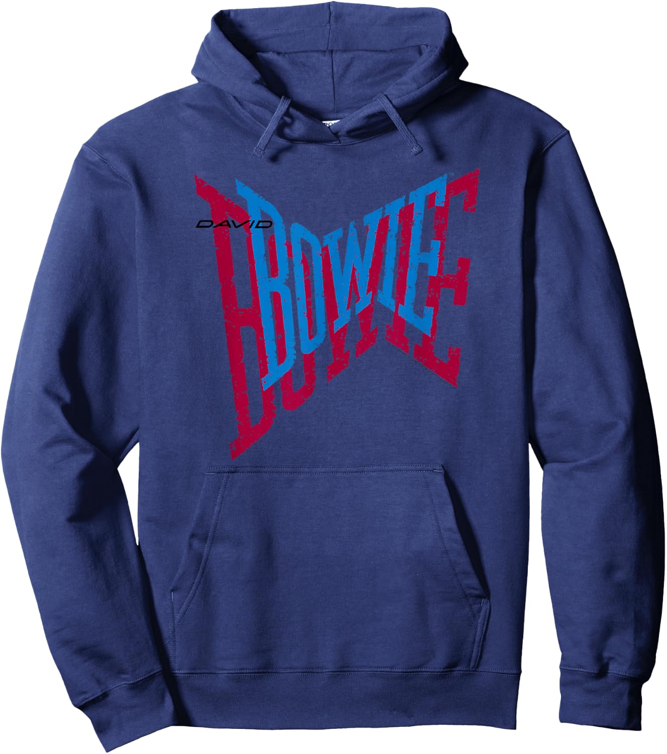 David Bowie - Bowie Bowie Logo Vintage Hoodie - Hoodie | Navy