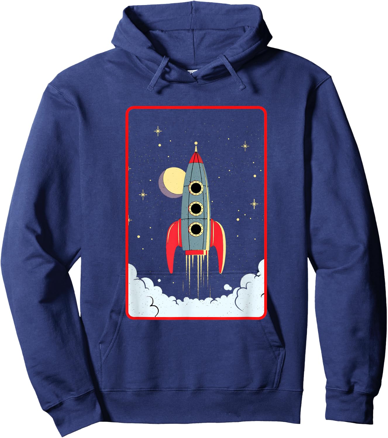 Cool Flies Rocketship Take Off Space Explorer Astronaut Hoodie - Hoodie | Navy
