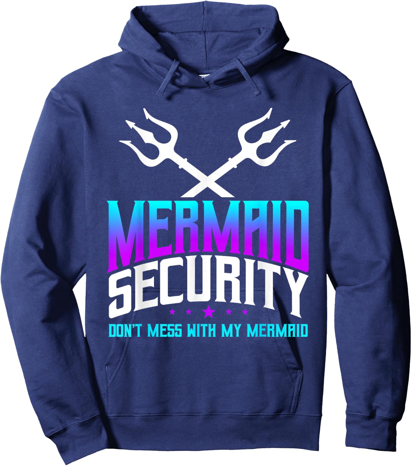 Mermaid Daddy Merdad Father's Day Merman Dad Papa Merfolk Small Hoodie - Hoodie | Navy