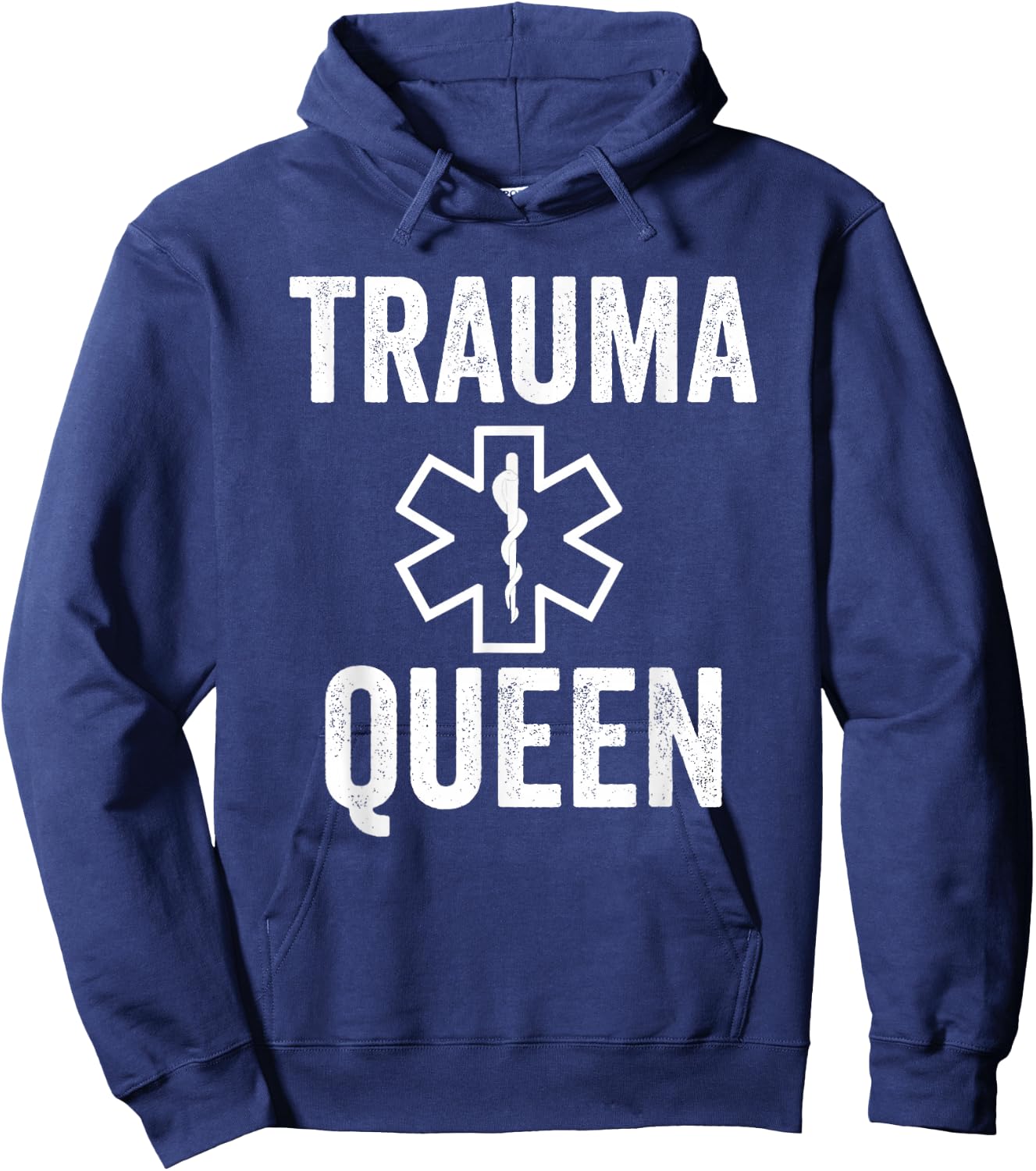 EMT Paramedic Trauma Queen With Sayings Hoodie - Hoodie | Navy