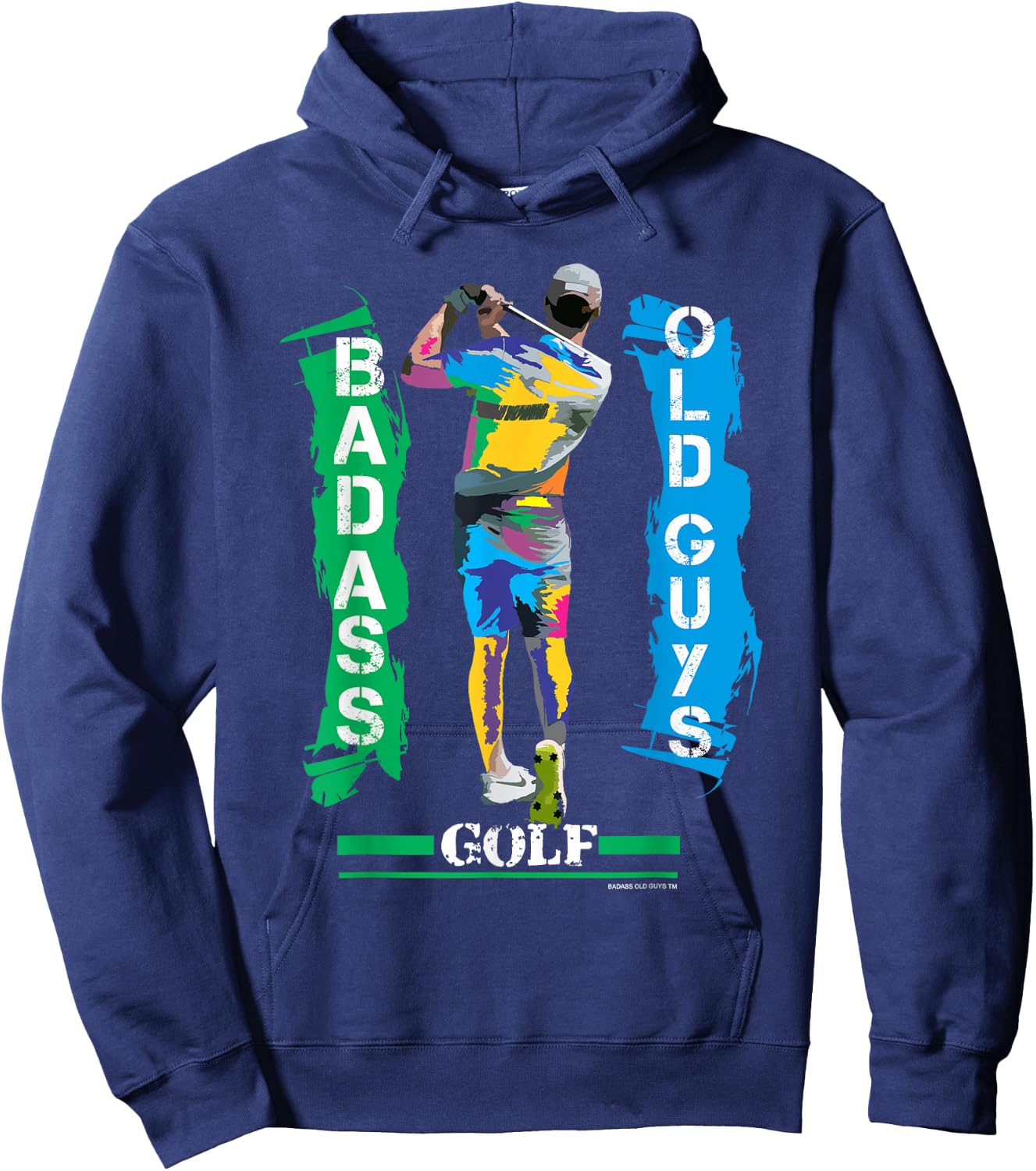 Badass Old Guys Golf Hoodie - Hoodie | Navy