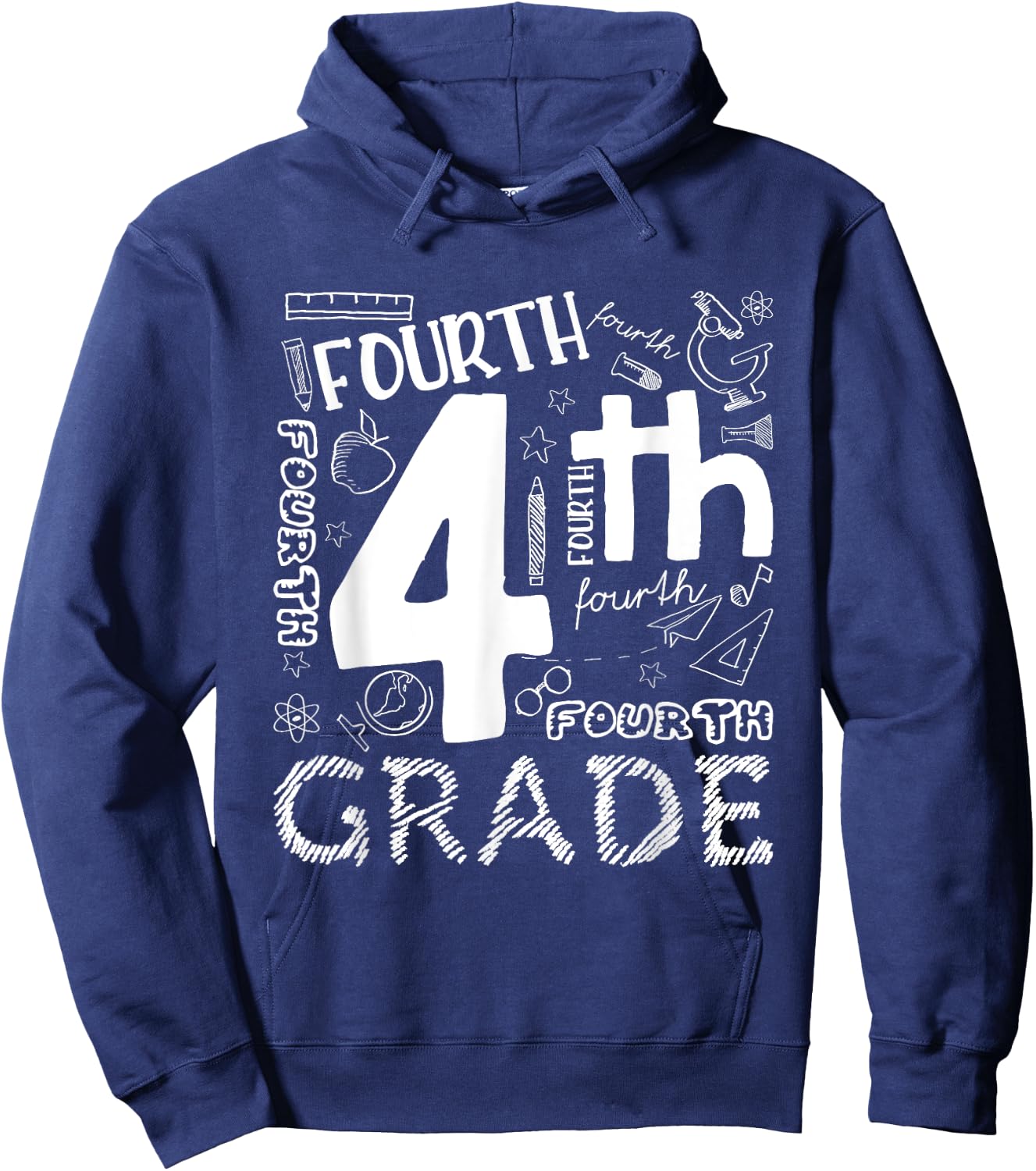 Hello 4th Grade Teacher Boys and Team Fourth Grade Girls Hoodie - Hoodie | Navy
