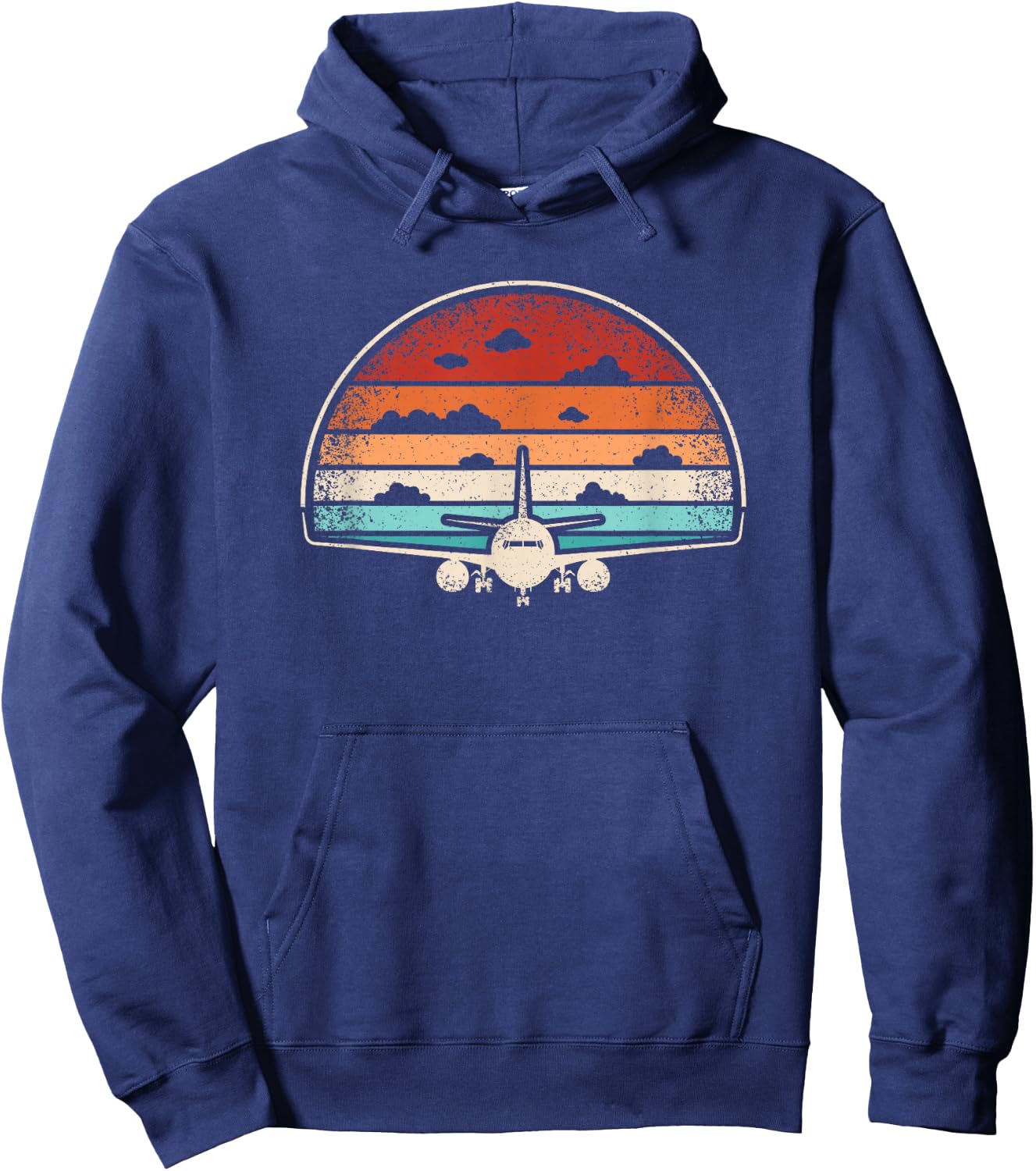 Retro Airplane Fly Plane Pilot Flying Vintage Aviation Men Hoodie - Hoodie | Navy