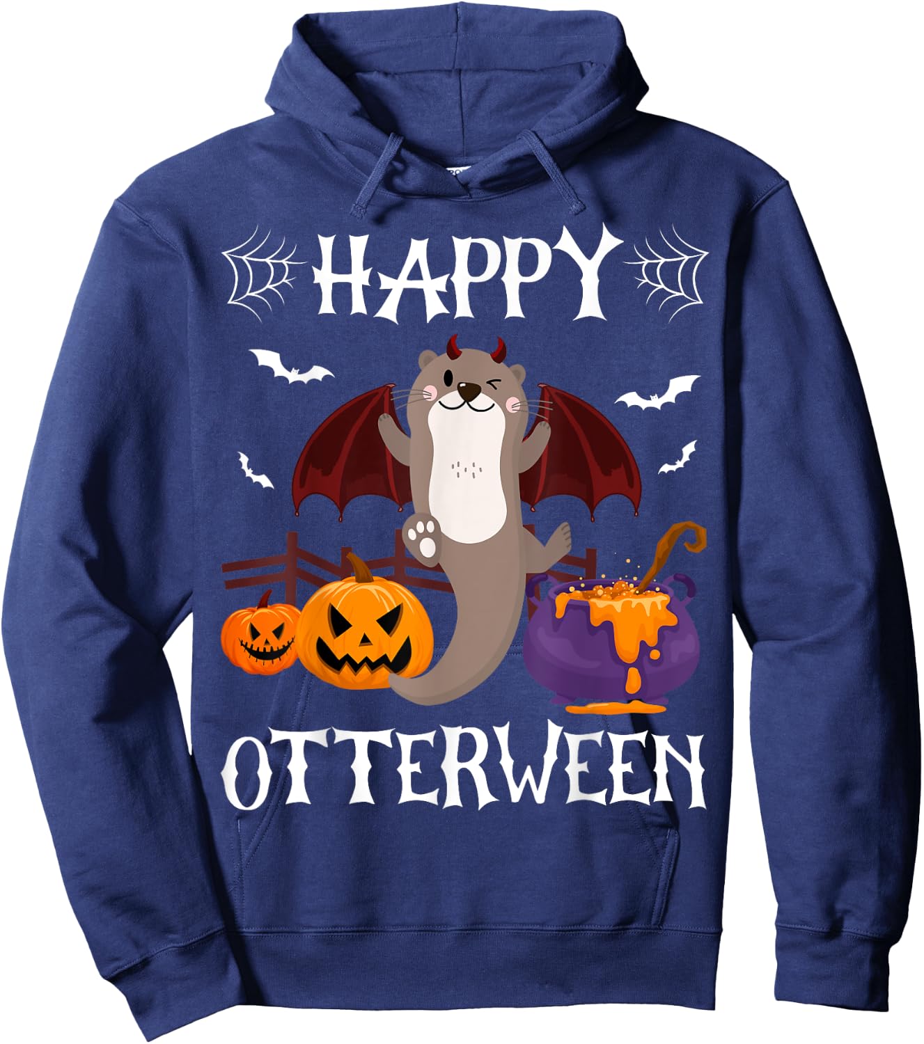 Happy Otterween Halloween Otter Lover Funny Hoodie - Hoodie | Navy