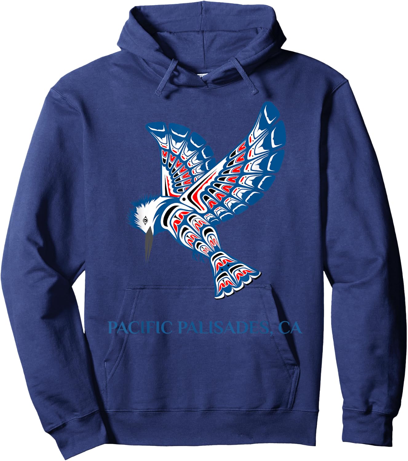 Native American Pacific Palisades Kingfisher Bird California Hoodie - Hoodie | Navy
