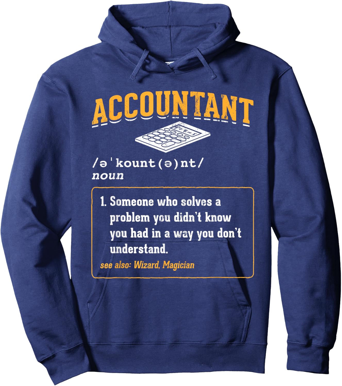 Accounting Office Accountant - Men-Adults - Black - Small - Short Sleeve - Modern - Humor - Office Hoodie - Hoodie | Navy