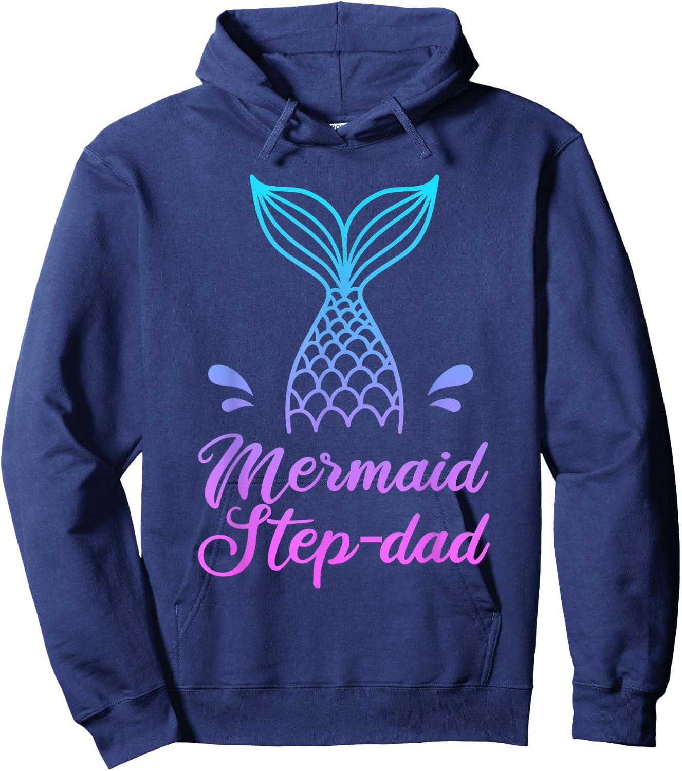 Mermaid Step-dad Shirt, Merdad Security Apparel, Fathers Day Hoodie - Hoodie | Navy
