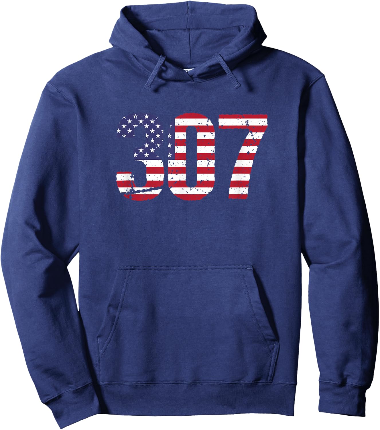 307 Wyoming Area Code Hoodie - Hoodie | Navy