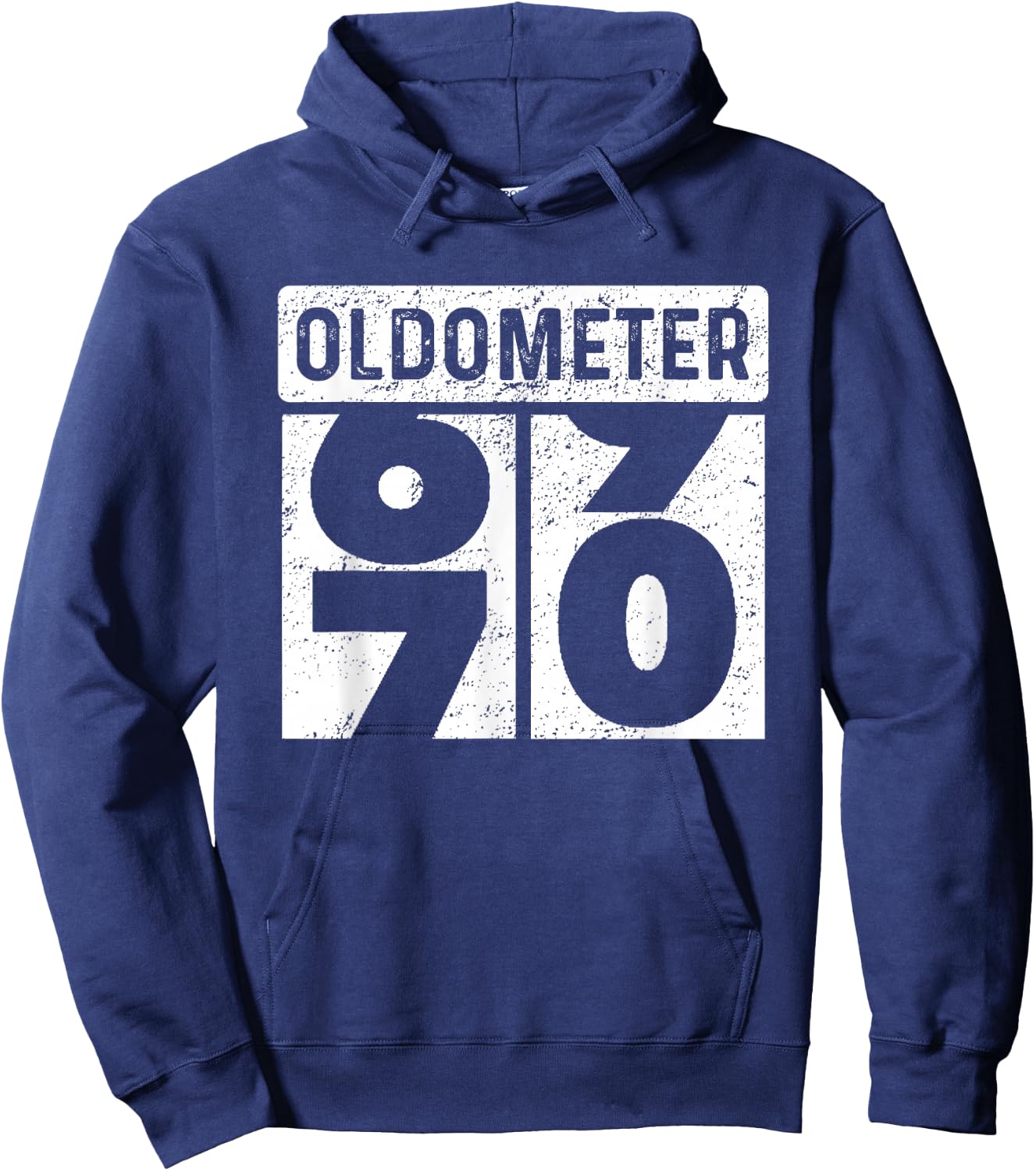 Oldometer Odometer Funny 70th Birthday Gift 70 yrs Old Joke Hoodie - Hoodie | Navy