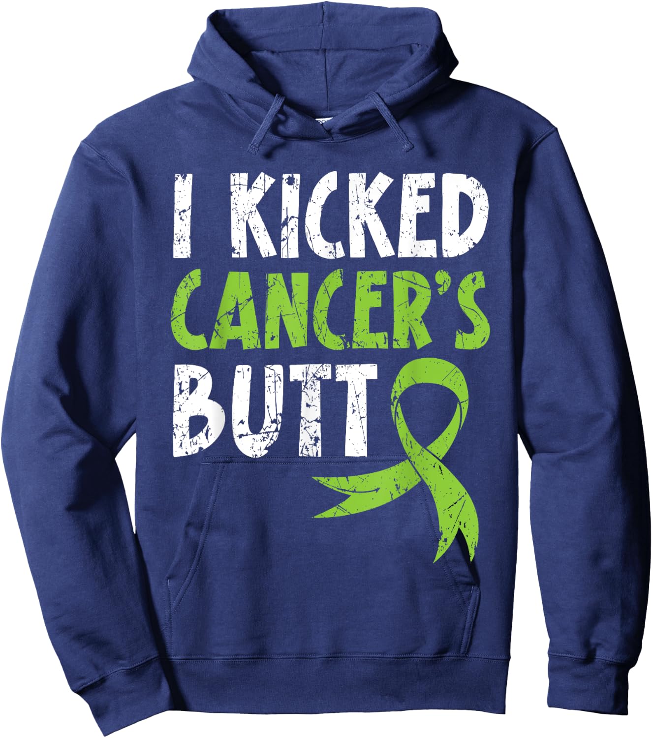 I Kick Cancer's Butt Non-Hodgkin Lymphoma Survivor Hoodie - Hoodie | Navy