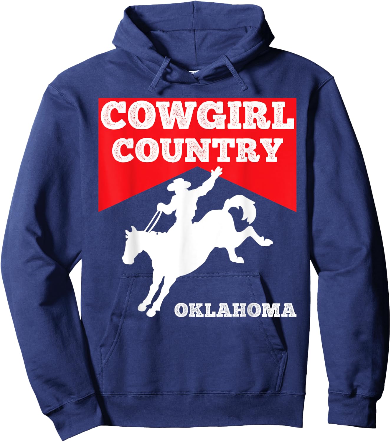 Oklahoma Cowgirl Country Horse Riding Rodeo Apparel Hoodie - Hoodie | Navy