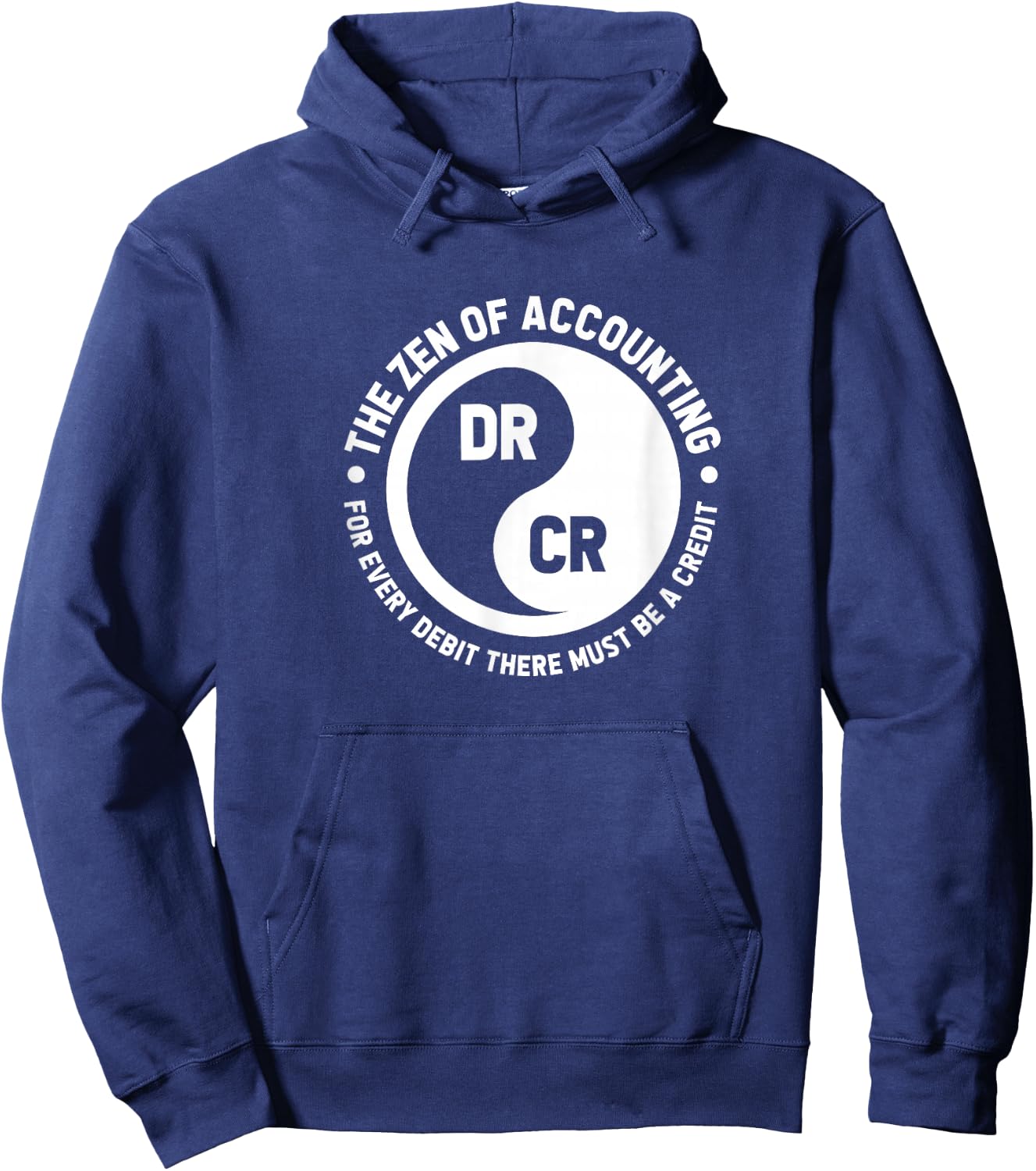 Zen Of Accounting Funny Accountant CPA Yin Yang Hoodie - Hoodie | Navy