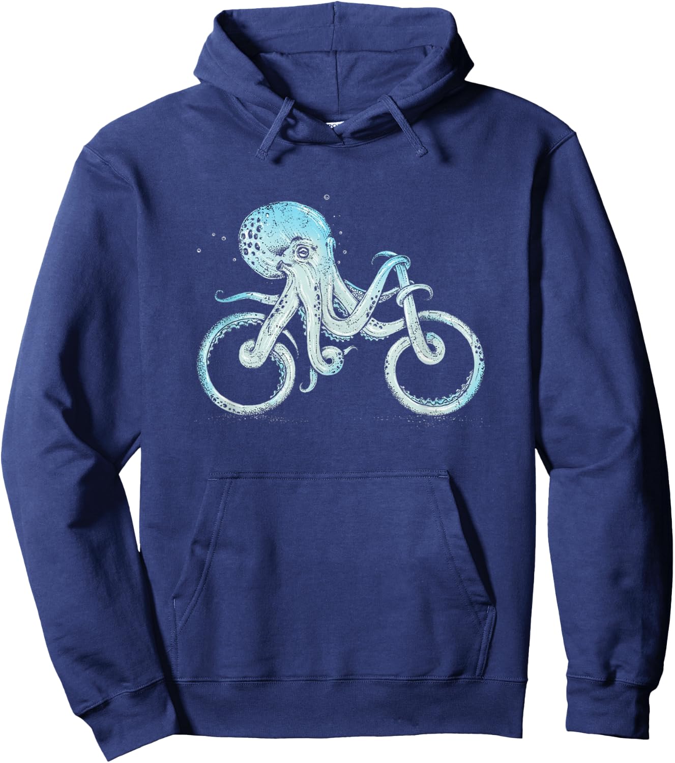 Octopus Riding A Bike Biker Biking Cycle Cycling Hoodie - Hoodie | Navy