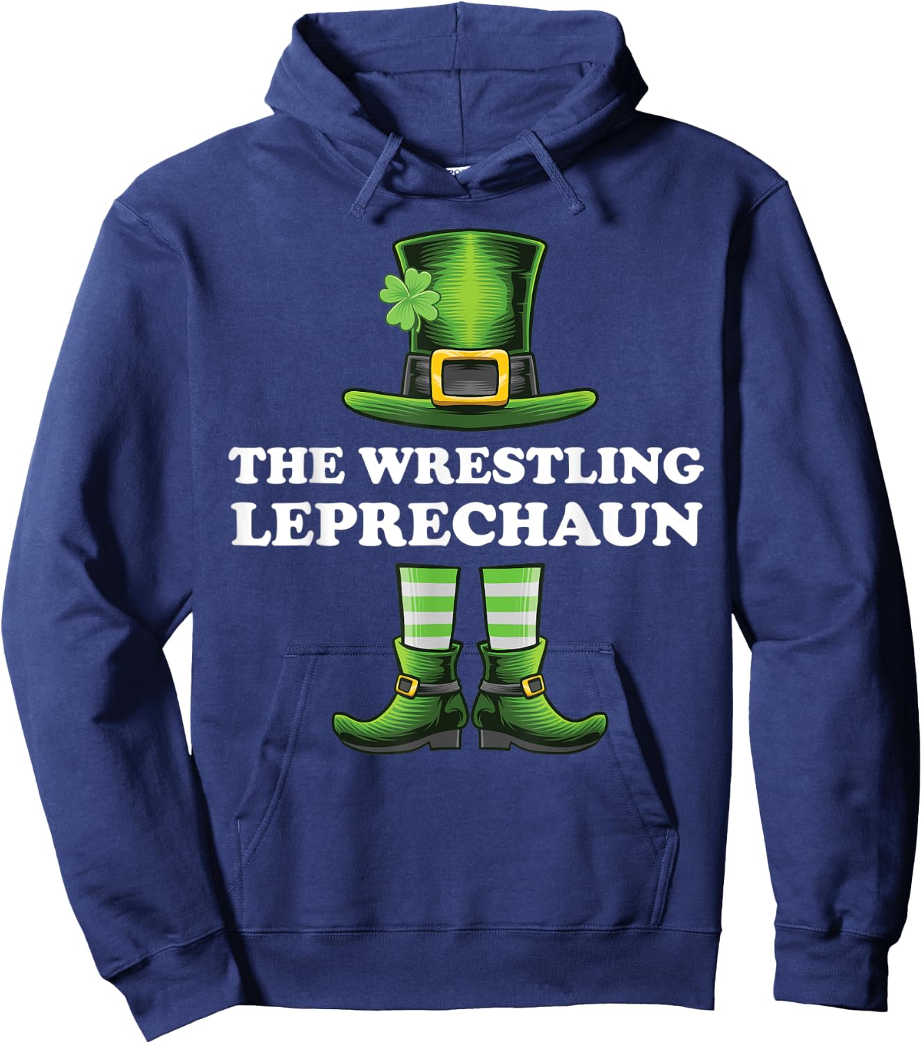 The Wrestling Leprechaun Matching Family St Patricks Day Hoodie - Hoodie | Navy