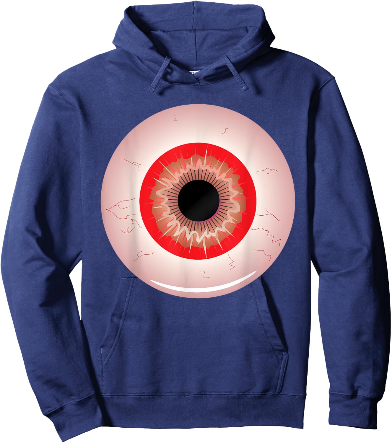 Eye-ball Lazy Halloween Costume Spooky Scary Funny Hoodie - Hoodie | Navy