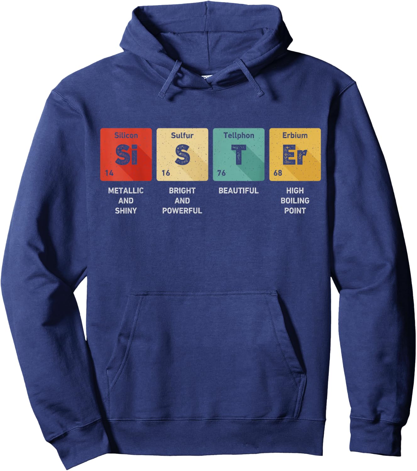 Sister Science Chemistry Periodic Table Women Sibling Gifts Hoodie - Hoodie | Navy