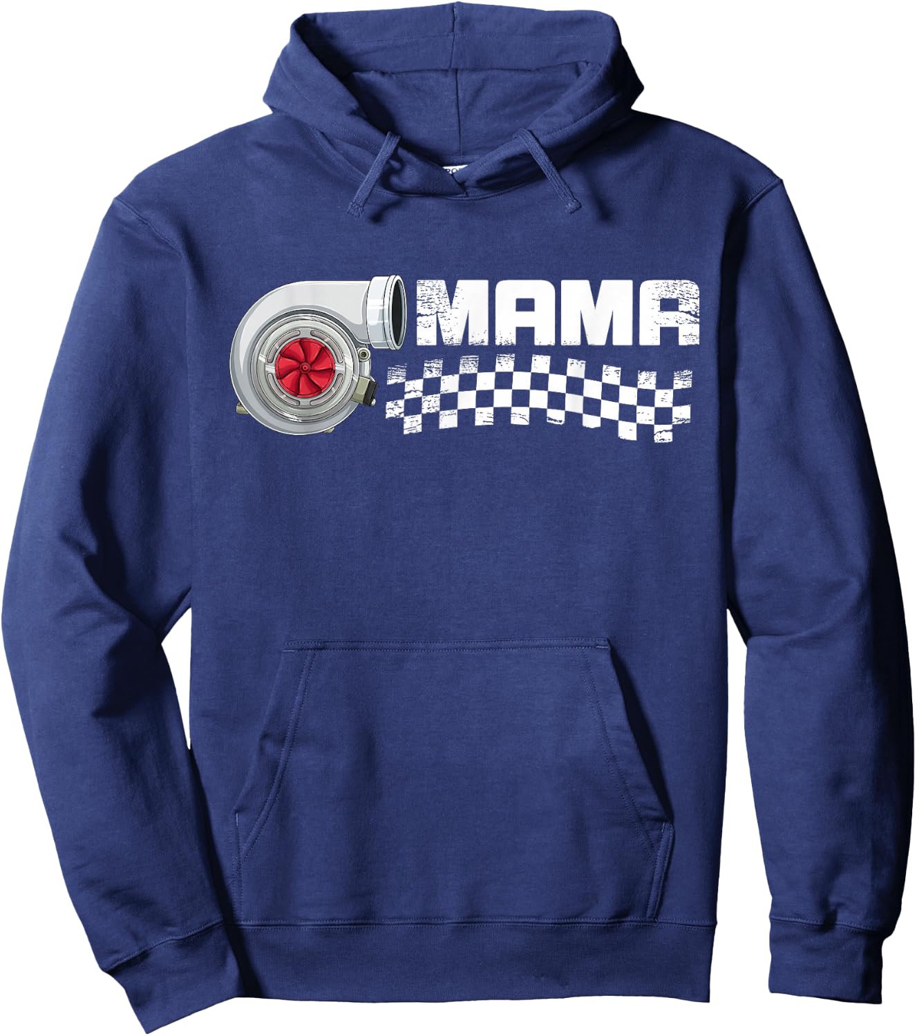 Birthday Party Matching Family pit crew race car Mama Hoodie - Hoodie | Navy