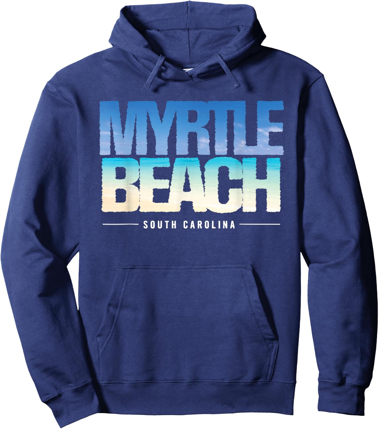 Vintage Tropical Beach Myrtle Beach South Carolina Souvenir Hoodie - Hoodie | Navy