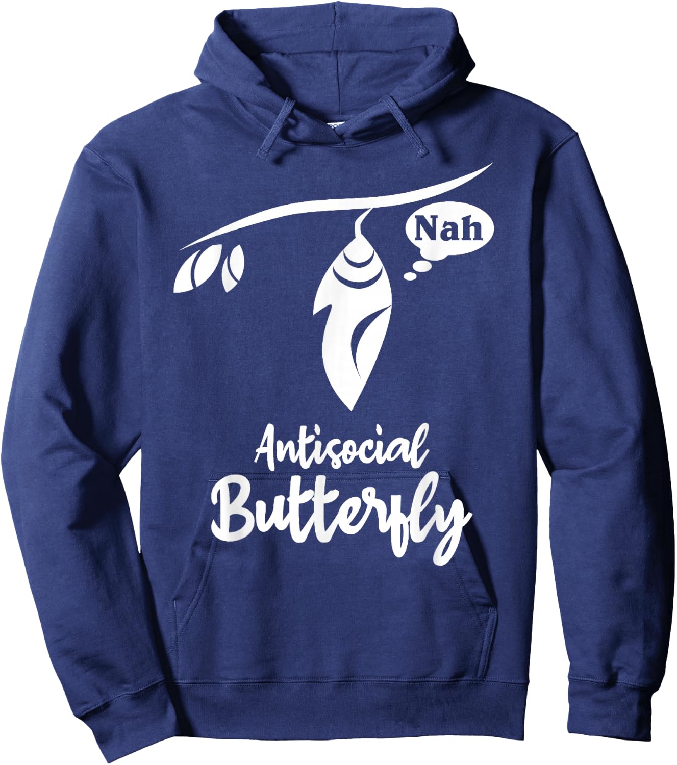 Antisocial Butterfly - Introvert Shirt Hoodie - Hoodie | Navy