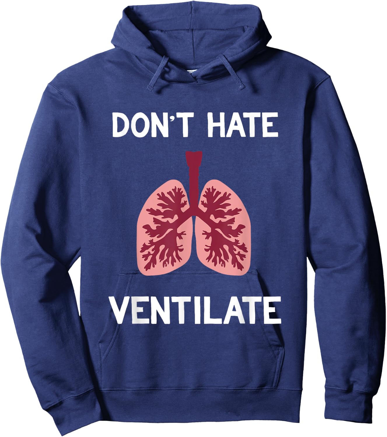 Funny Respiratory Therapist Pulmonology Joke For Lung Doctor Hoodie - Hoodie | Navy