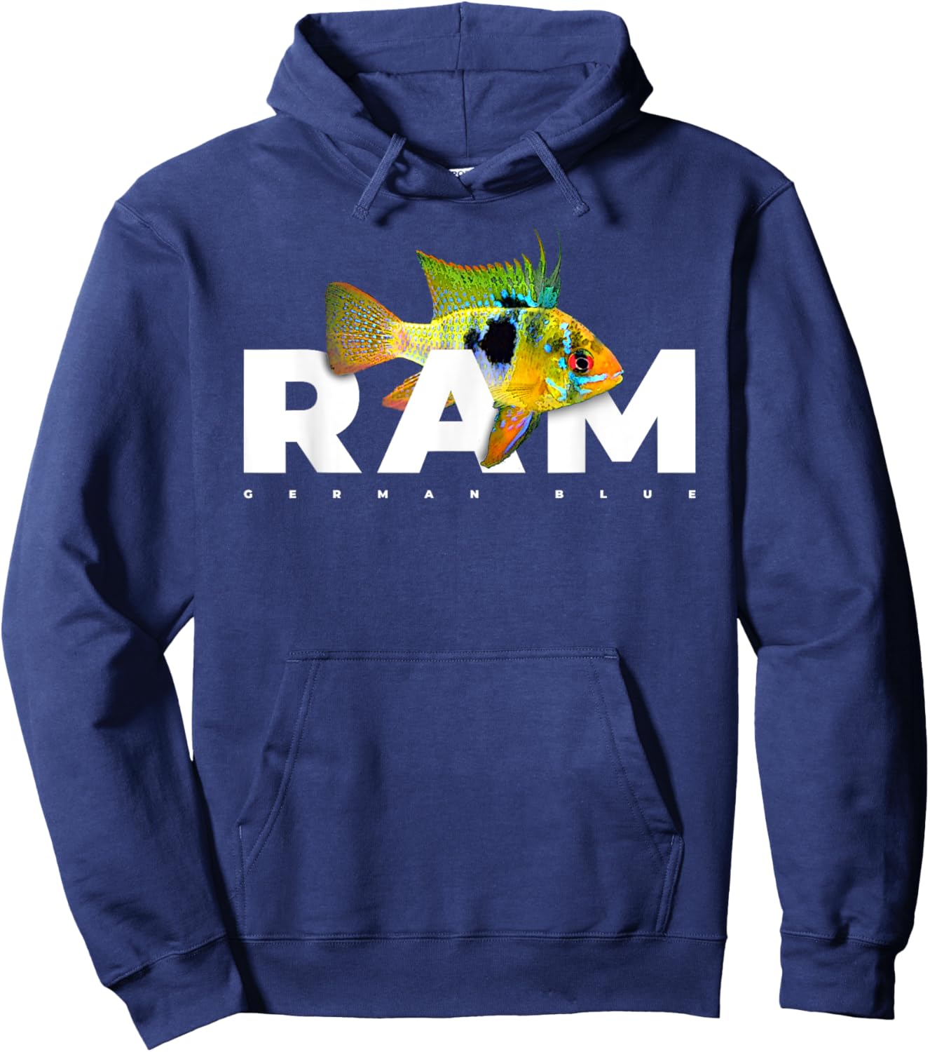 German Blue Ram Cichlid Aquarium Fish Keeper Hoodie - Hoodie | Navy