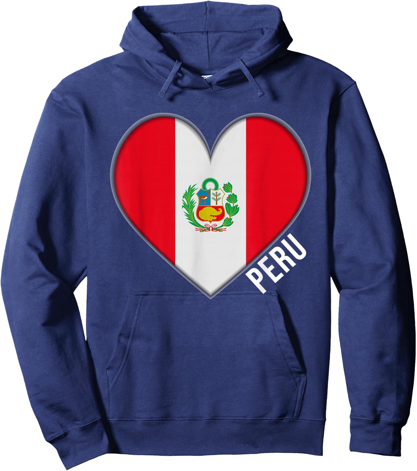 I Love Peru and Men Hoodie - Hoodie | Navy
